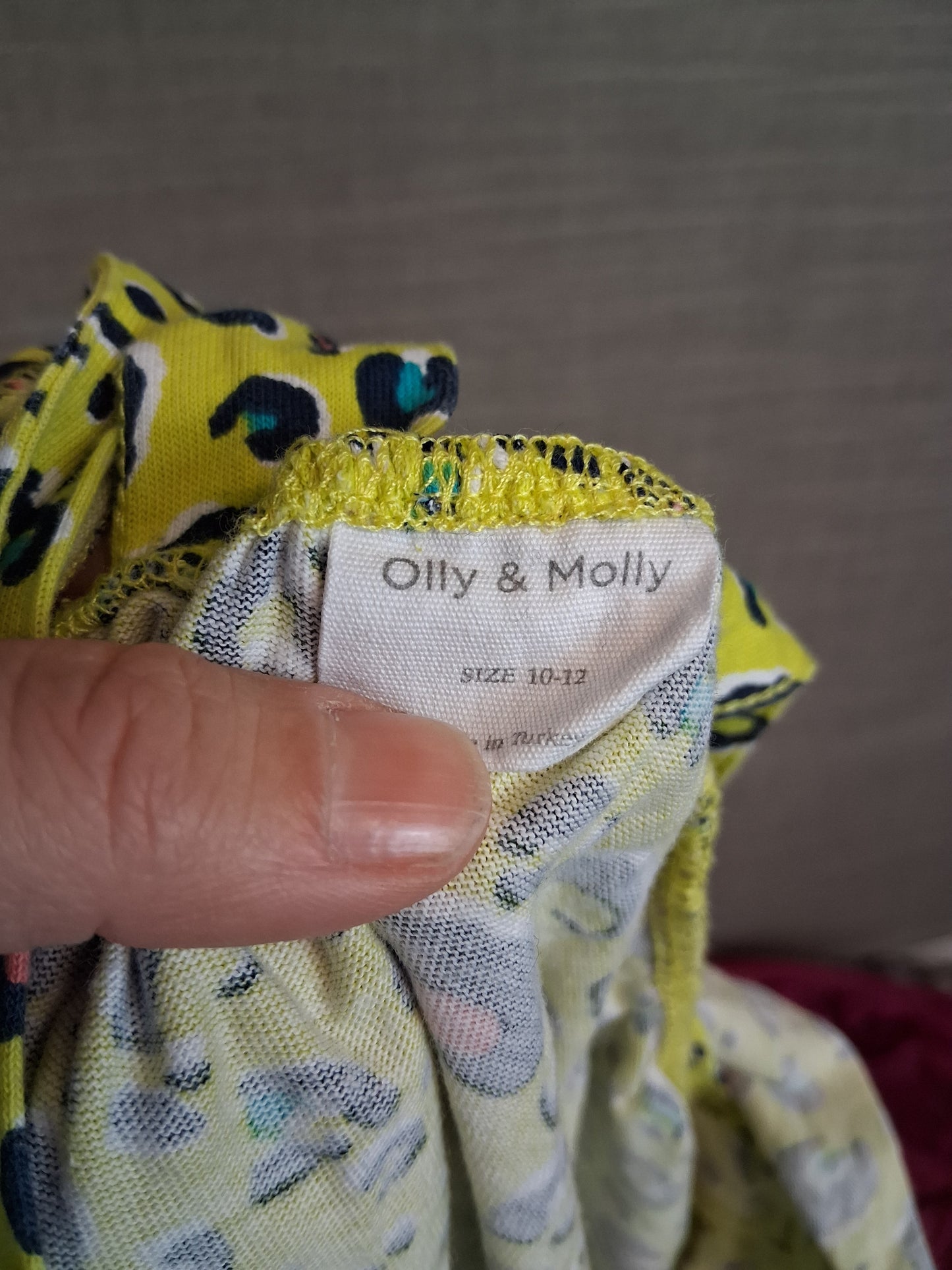 Olly & Molly Yellow Leopard Print Tunic Top Sleeveless Age 10-12 Years