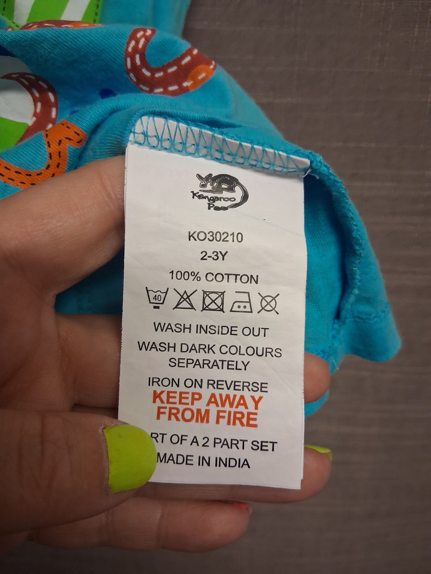Kangaroo Poo Boys Blue Vest Top Summer Theme Age 2-3 Years