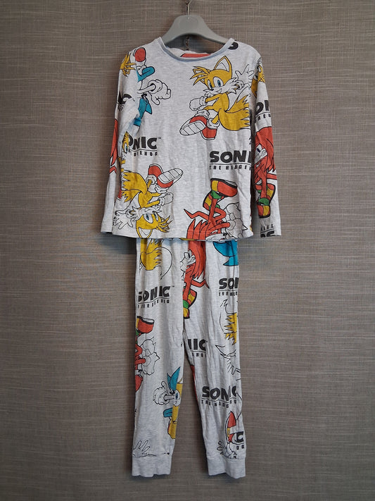 TU Boys Sonic The Hedgehog Pyjamas PJs Set Age 4-5 Years