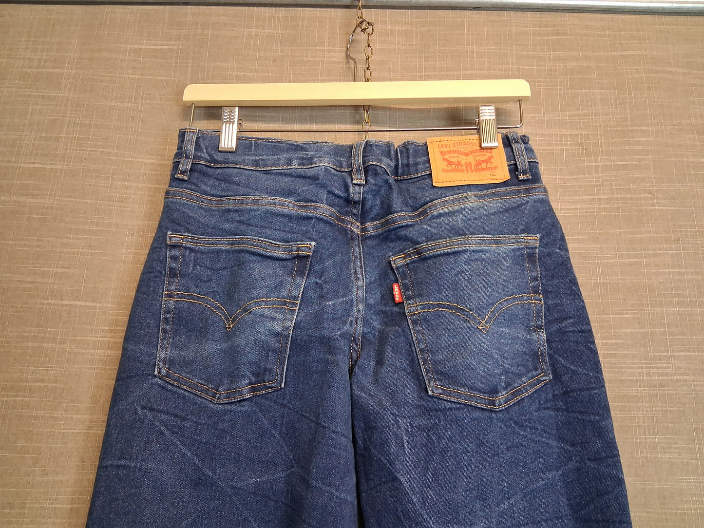 Levis Loose Taper Denim Jeans Blue Age 14 Years Cotton Blend