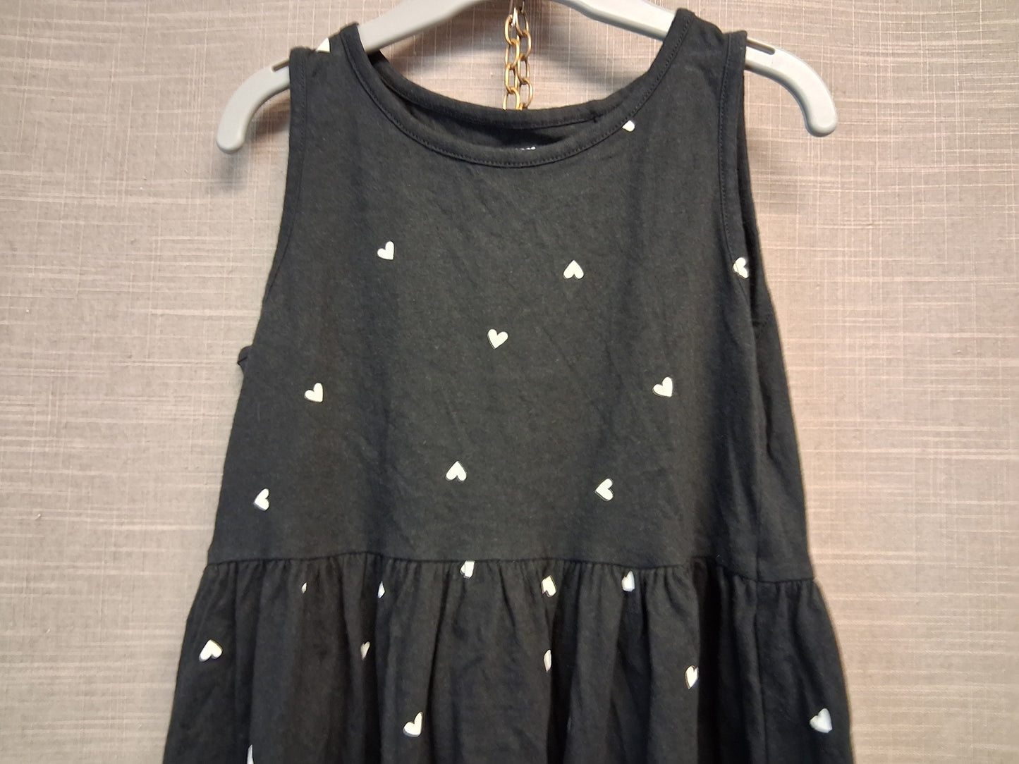 F&F Girls Black Sleeveless Sundress Age 6-7 Years