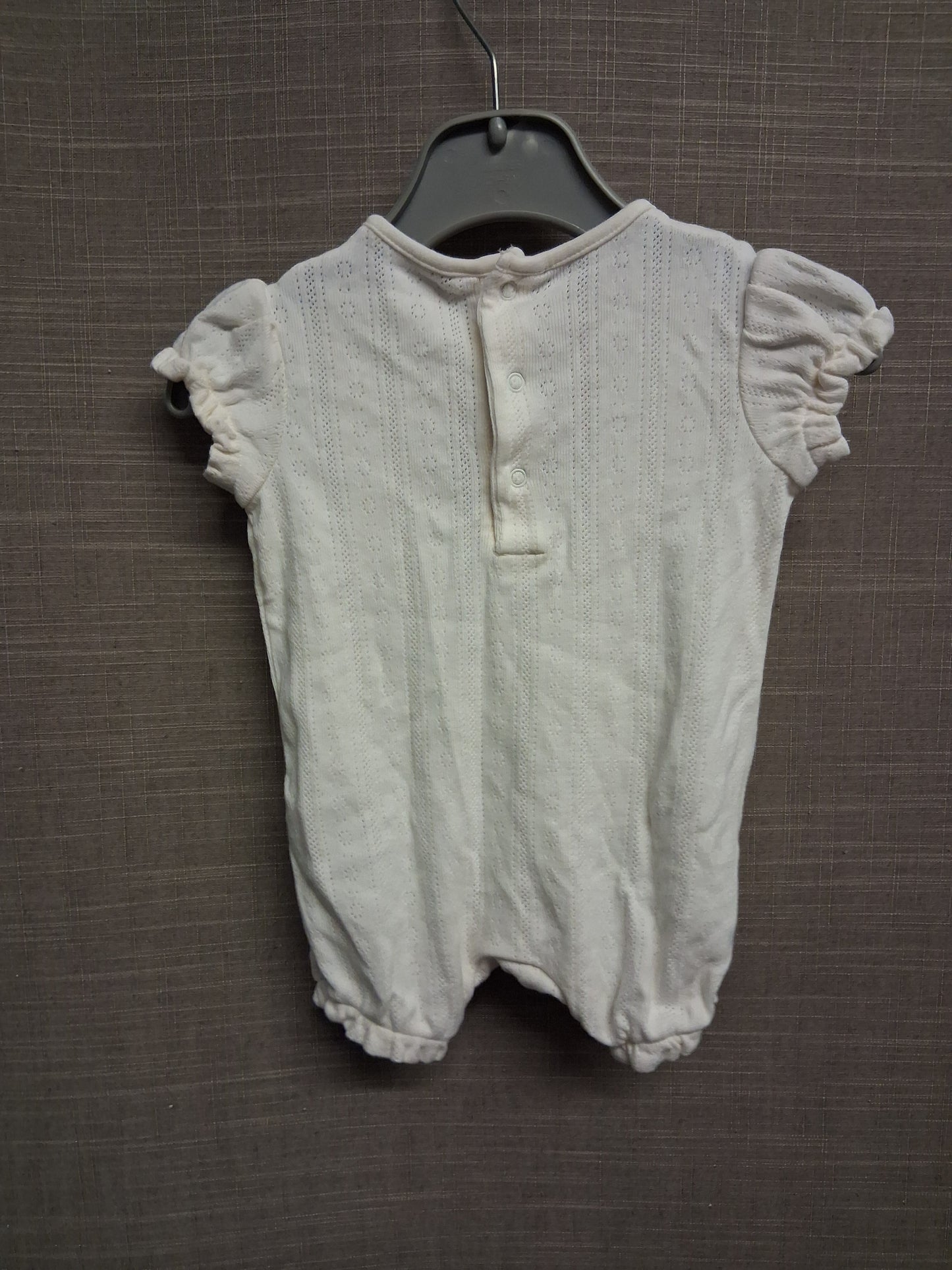 Next Girl Floral Romper Short Sleeve Cream Age up to 1 Month