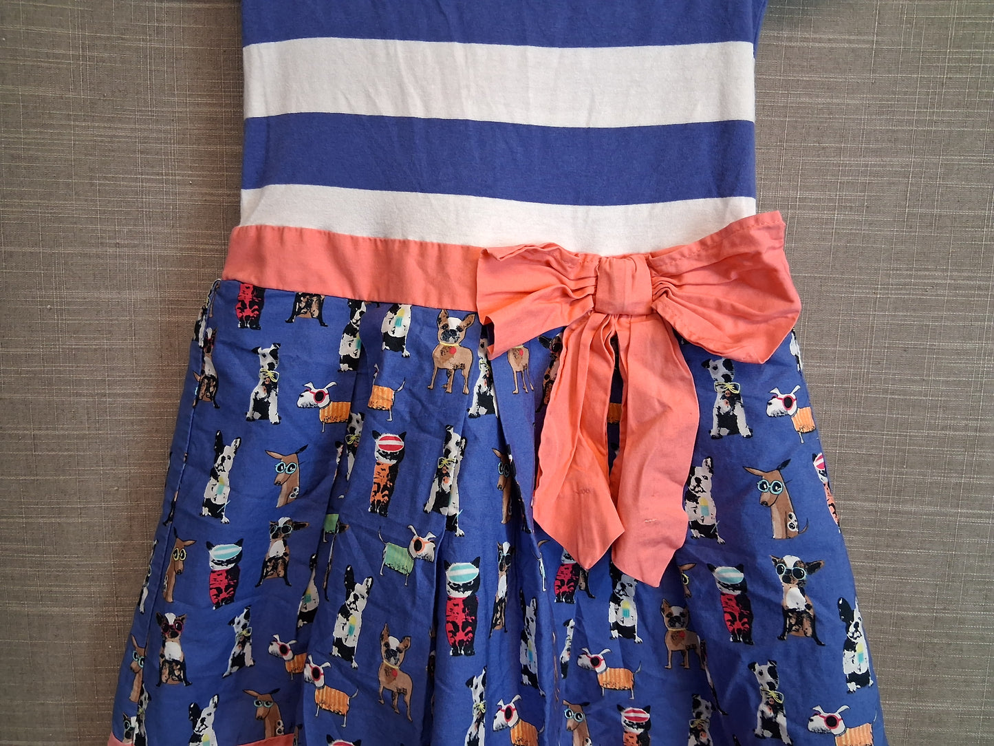 Next Girls Multicolour Dog Theme   Dress Age 8-9 Years