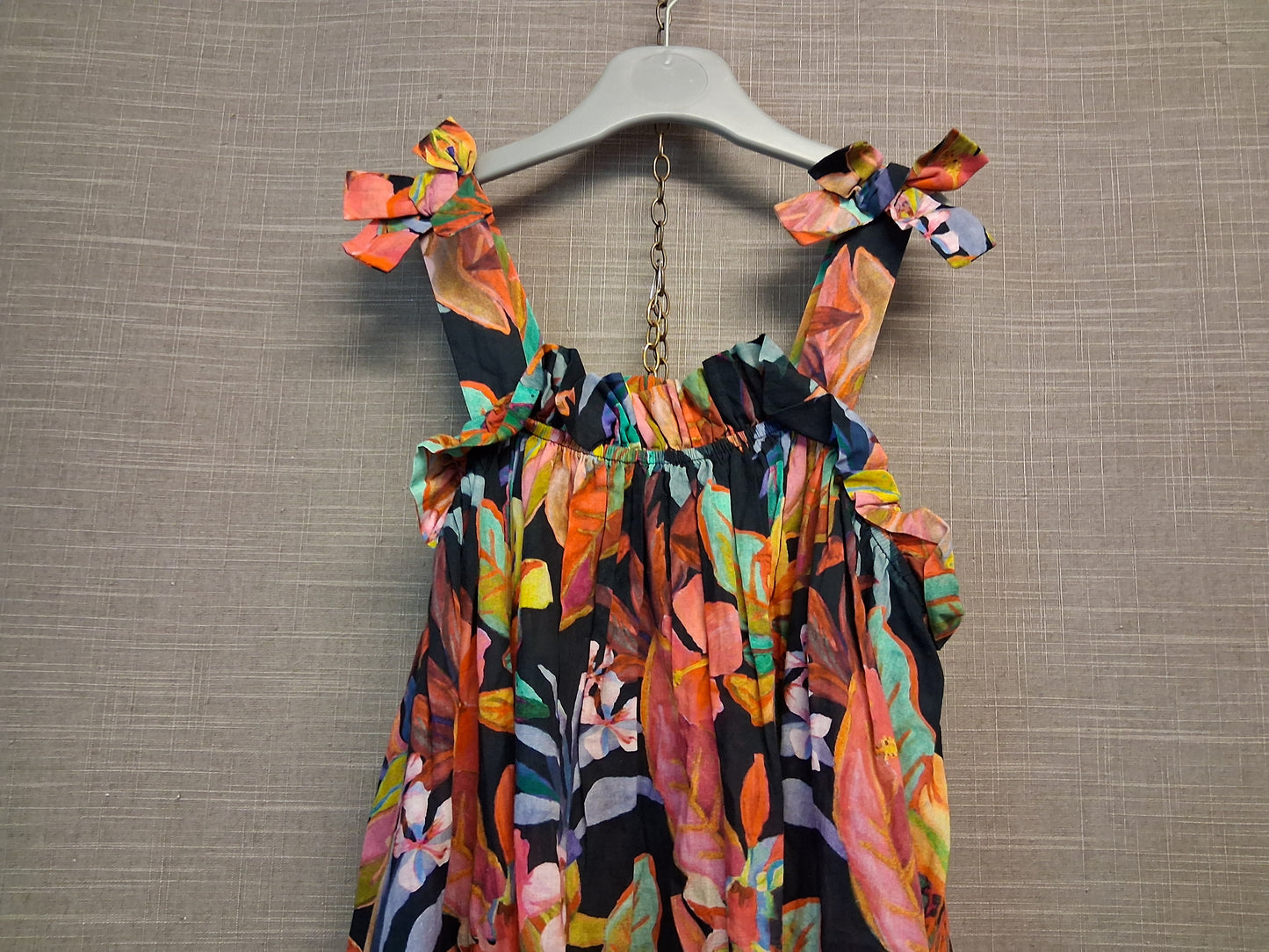 Next Girls Multicolour Floral Sleeveless A Line Dress Age 6 Years
