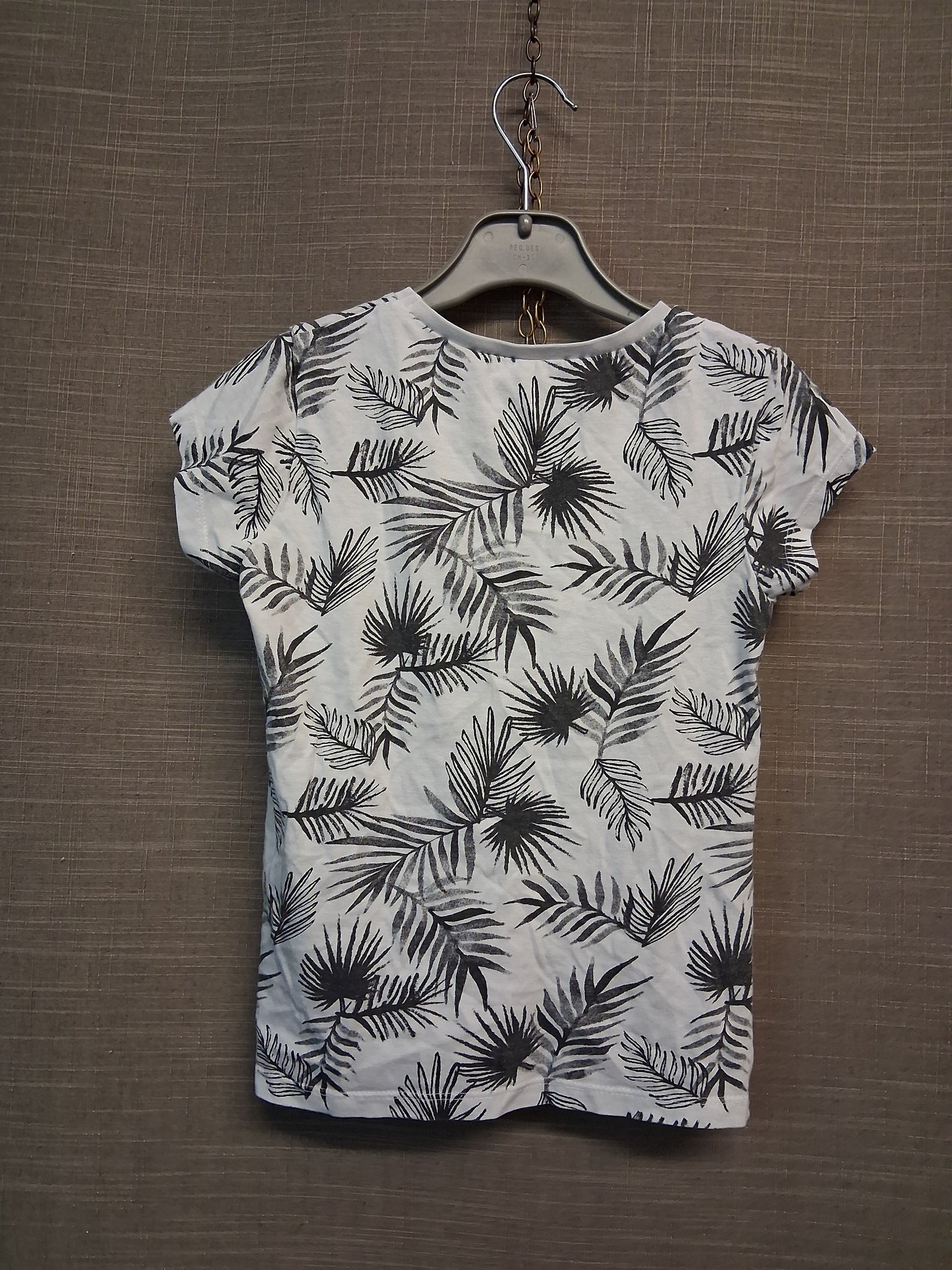 George Boys Tropical Print White Black Short Sleeve Age 5-6 Years