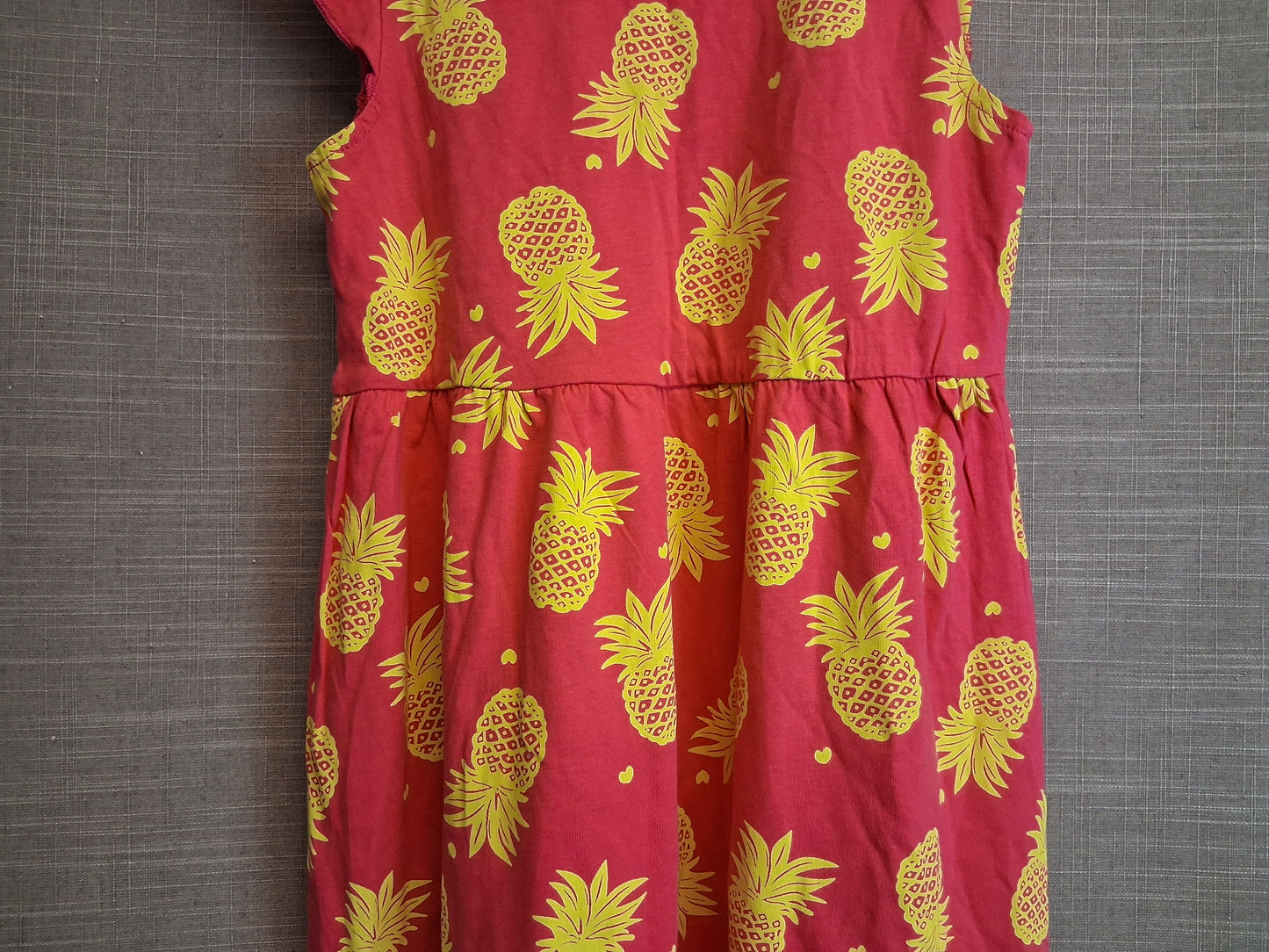 Bonprix Collection Girls Sundress Jersey Pink Pineapple Print Age 6-7 Years