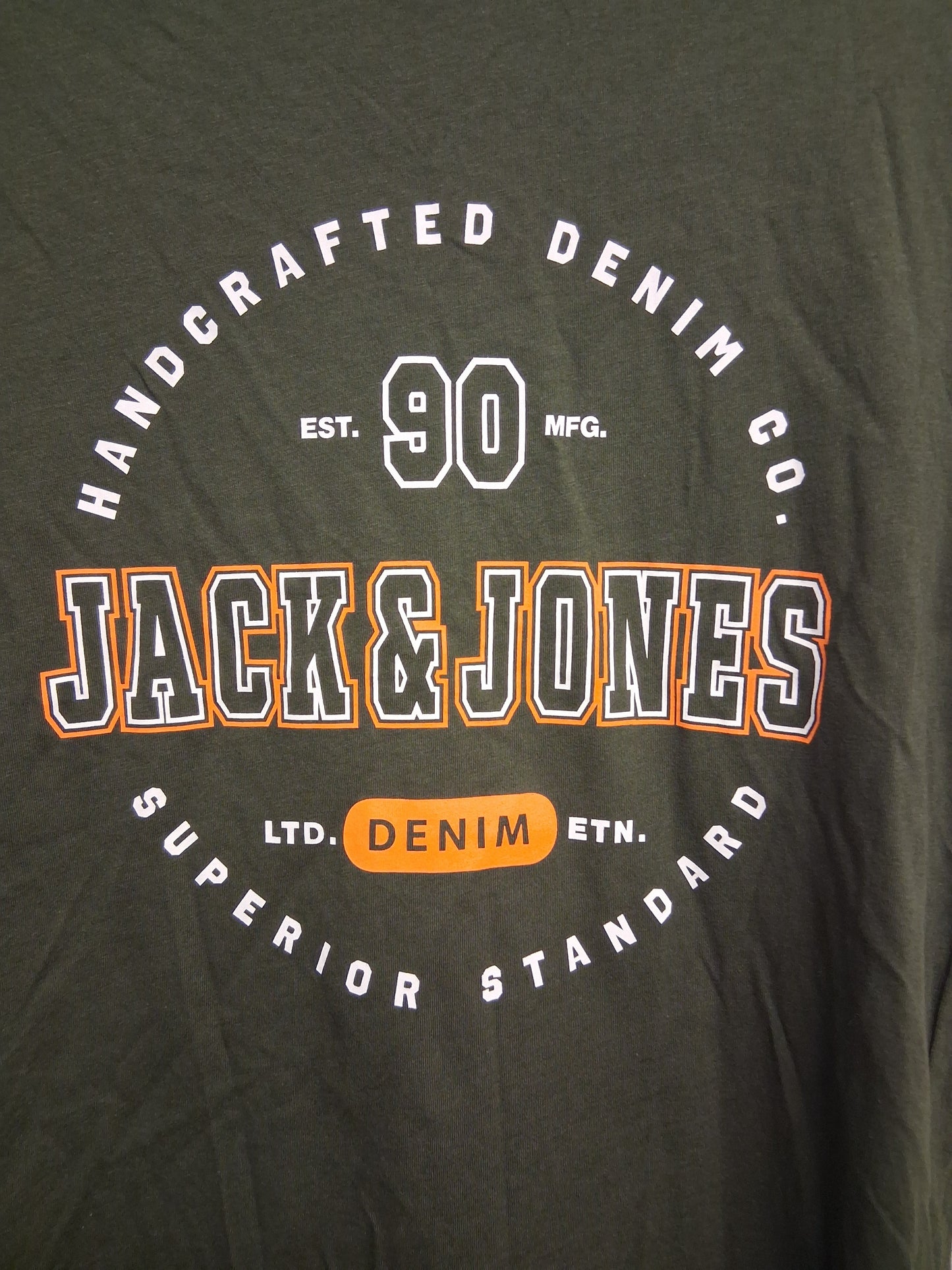 Jack&Jones Green Short Sleeve T-Shirt Graphic Print Size XS Teen
