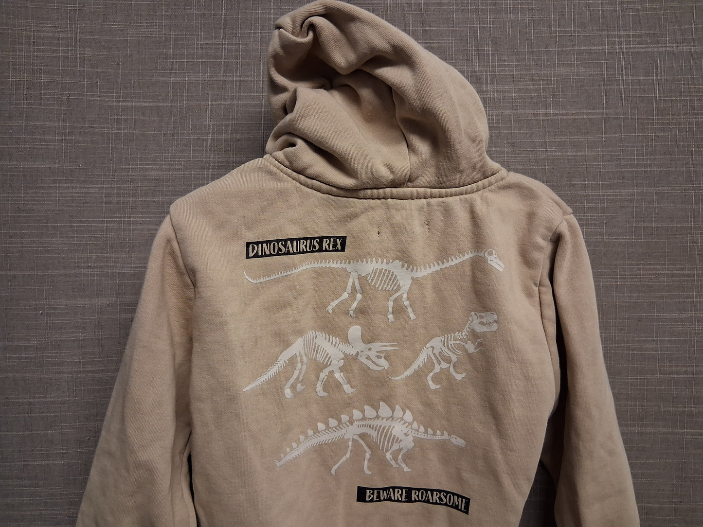 Jeff & Co Dinosaure Theme Beige Full Zip Hoodie Age 3-4 Years