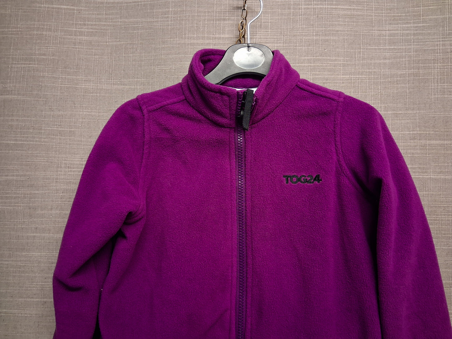 Tog24 Marshall Kids Jacket Full Zip Fleece Age 8 years Purple