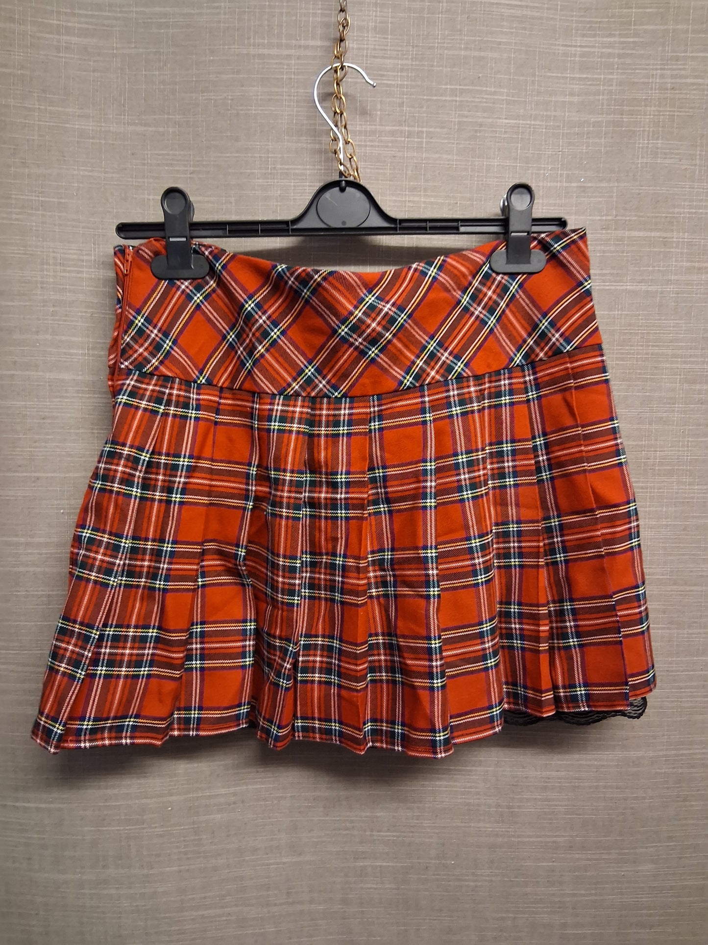 Red Herring Girls Tartan Red Mini Skirt Age 16 Years
