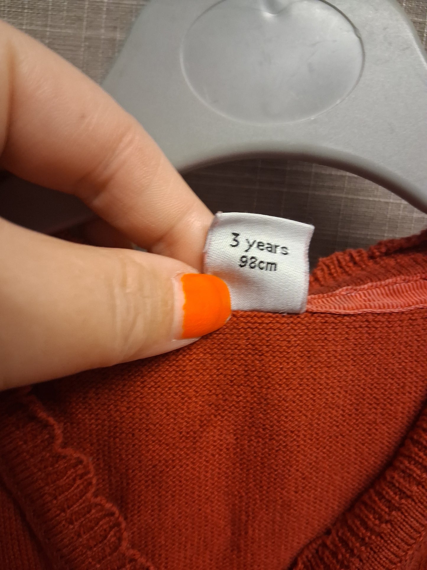 TU Girls Red V Neck Cardigan Age 3 Years