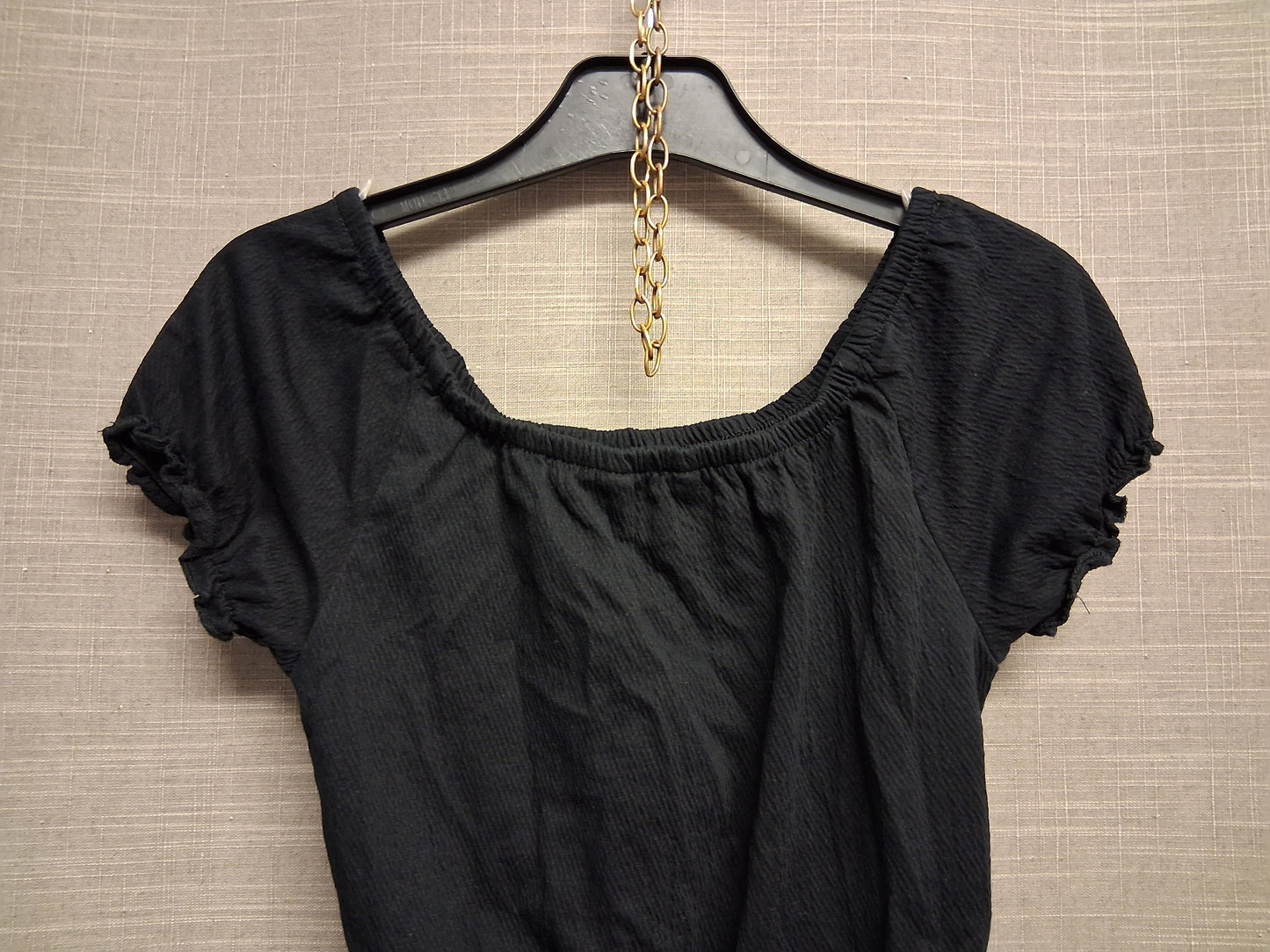 George Girls Black Off the Shoulder Top Age 7-8 Years