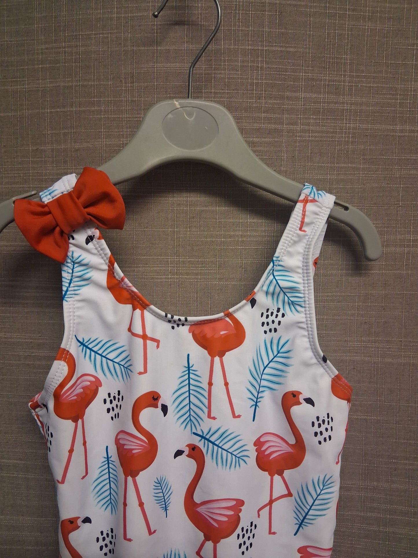 Shein Girls Flamingo Theme Swimsuit Age 8 Years