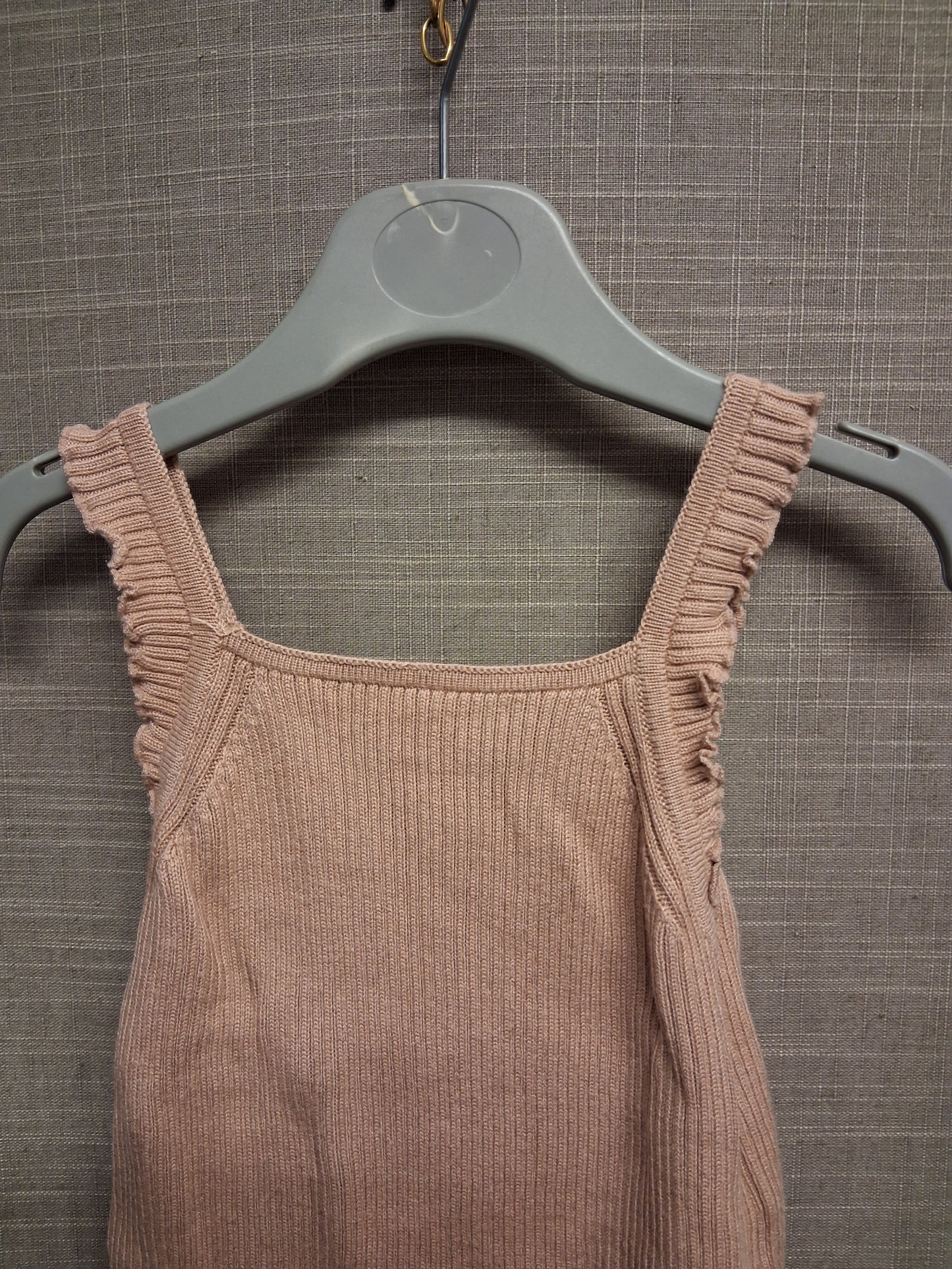 Zara Girls Beige Pink Vest Tank Top Age 2-3 Years