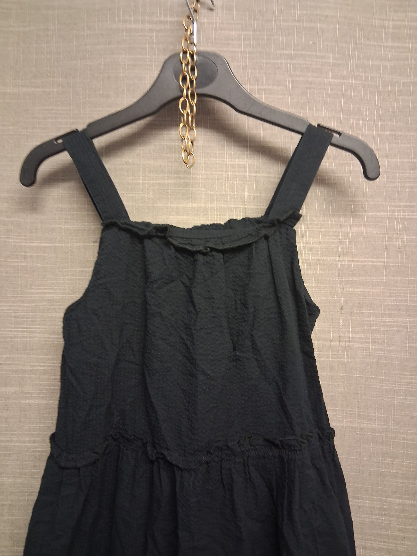 H&M Girls Black Tiered Dress Sleeveless Age 6-7 Years