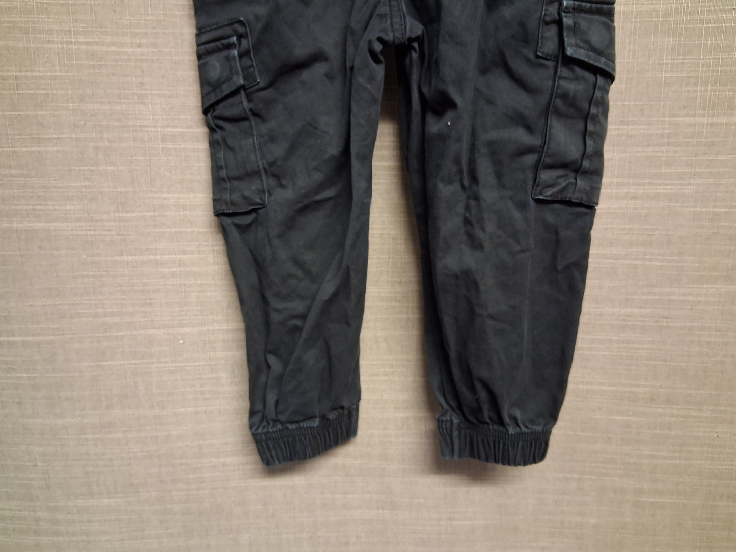 River Island Black Cargo Trousers Age 2-3 Years