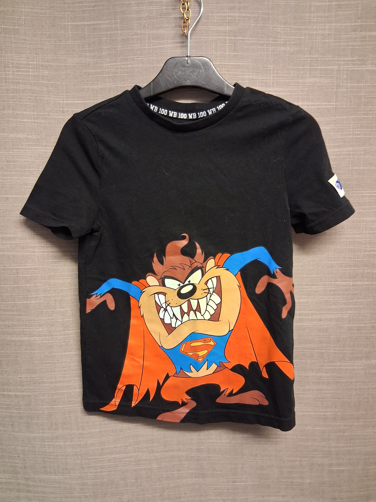 F&F Boys Looney Tunes Taz Black Short Sleeve T-Shirt Age 5-6 Years