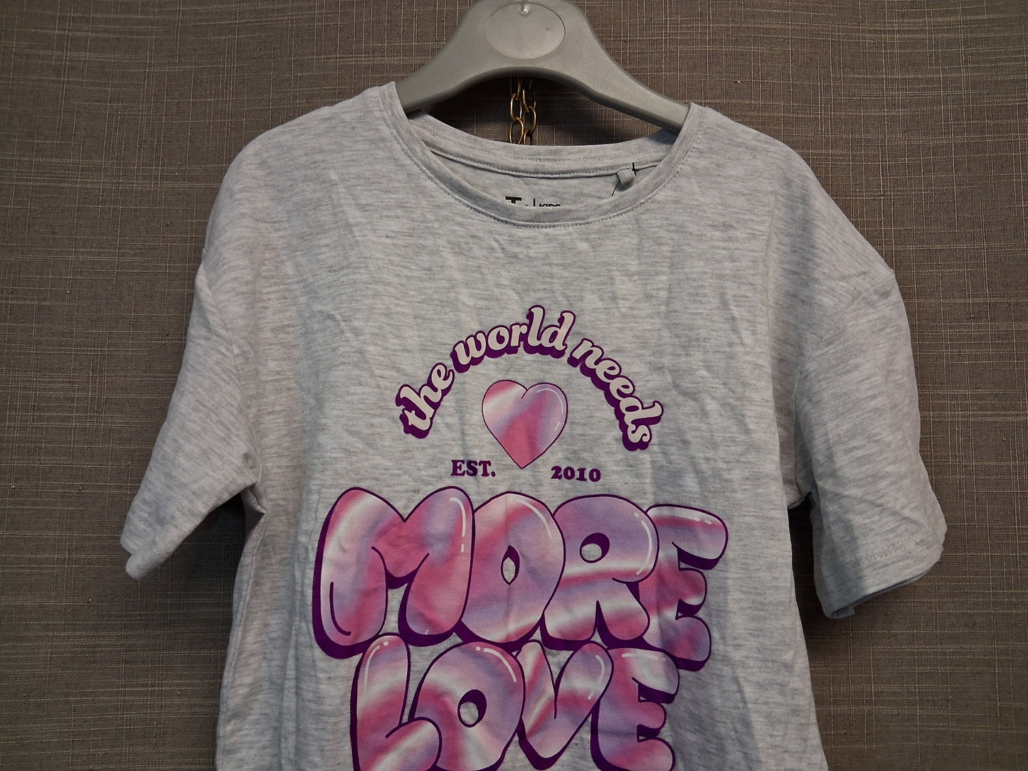 TU Girls Grey Jersey T-Shirt Age 5-6 Years New