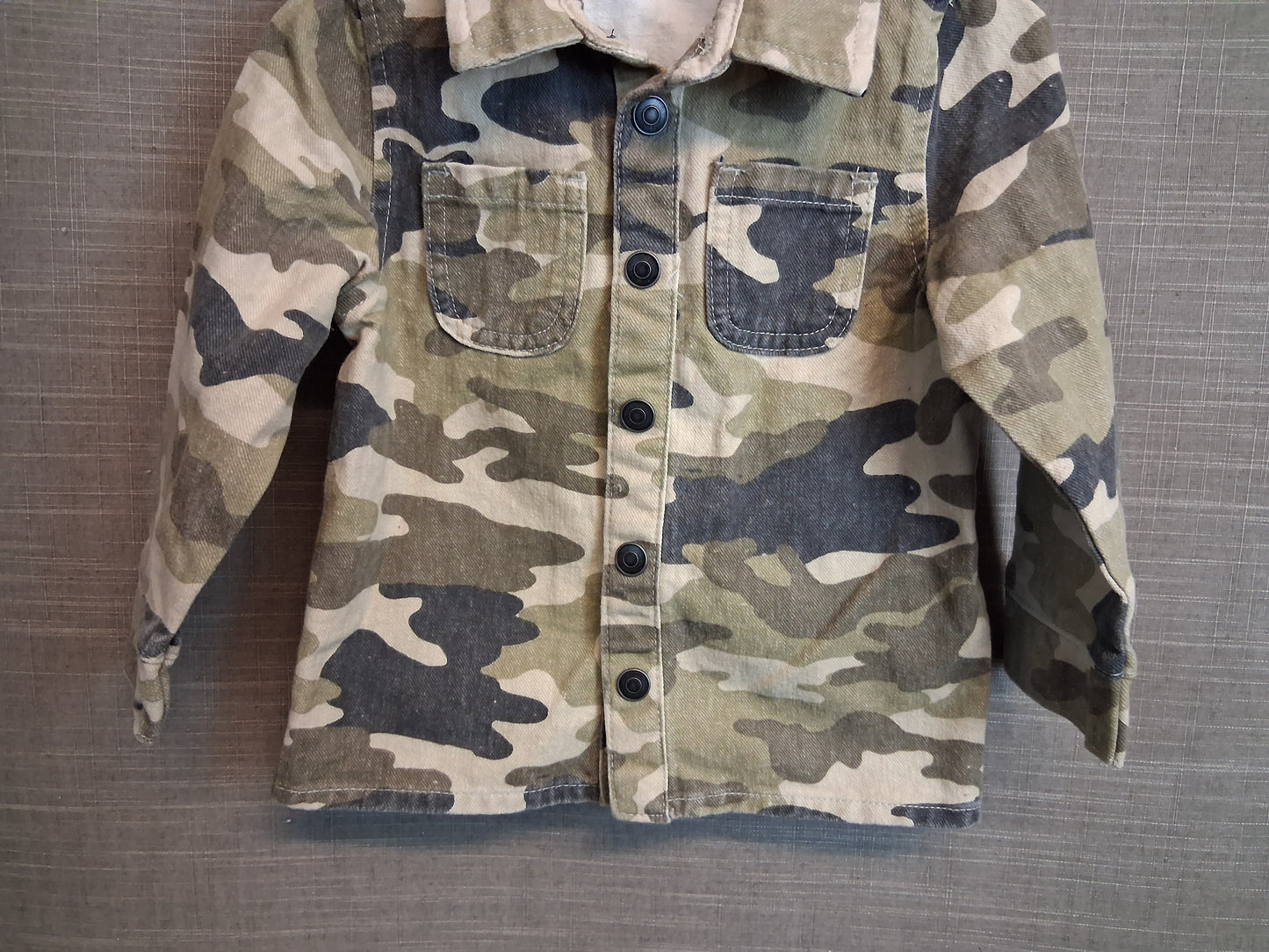 F&F Boys Camoflague Demin Shacket Age 12-18 Months 100% Cotton