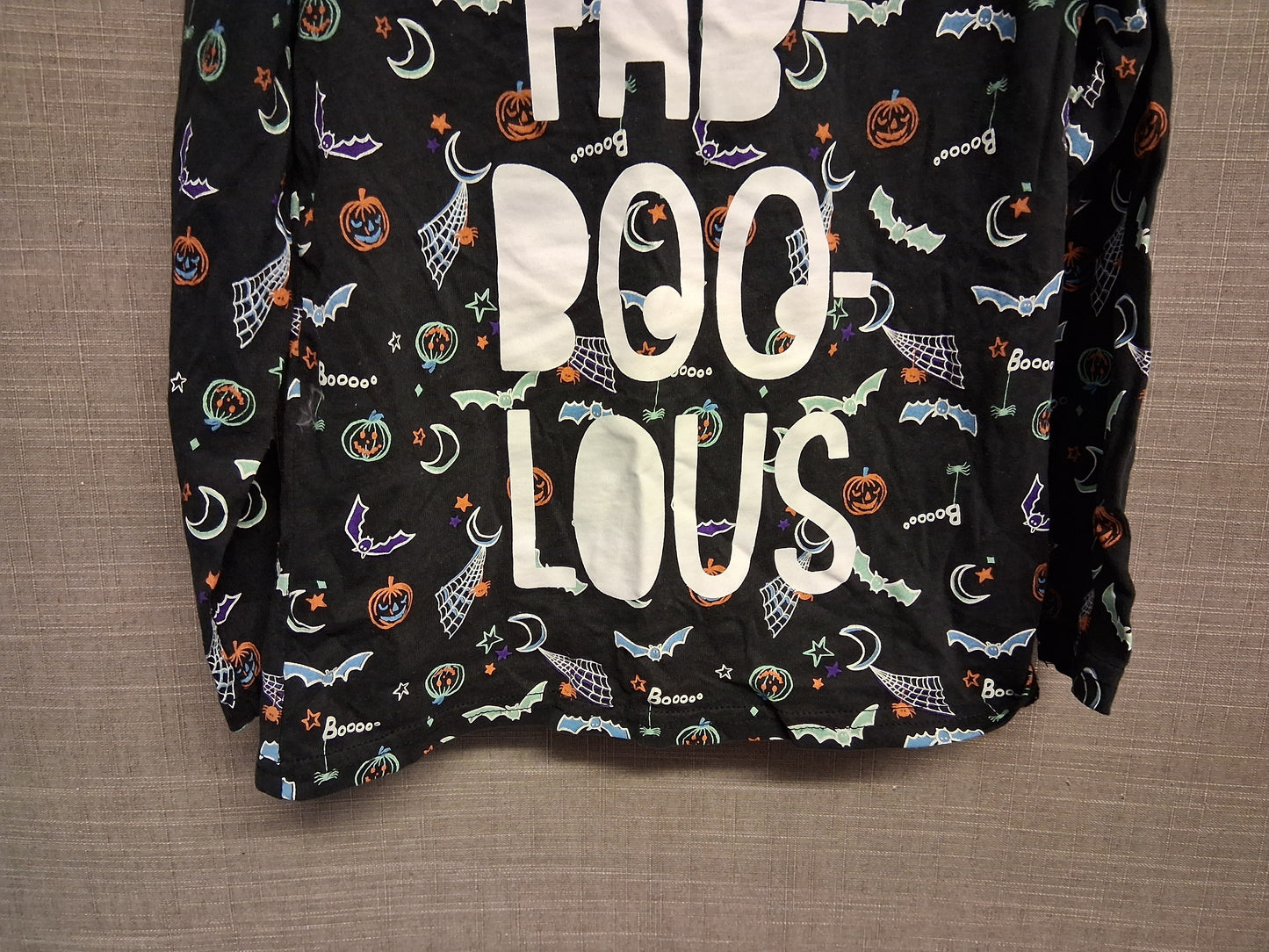 Nutmeg Halloween 'Fab-boo-lous' Boys Long Sleeve T-Shirt Black Age 5-6 Years