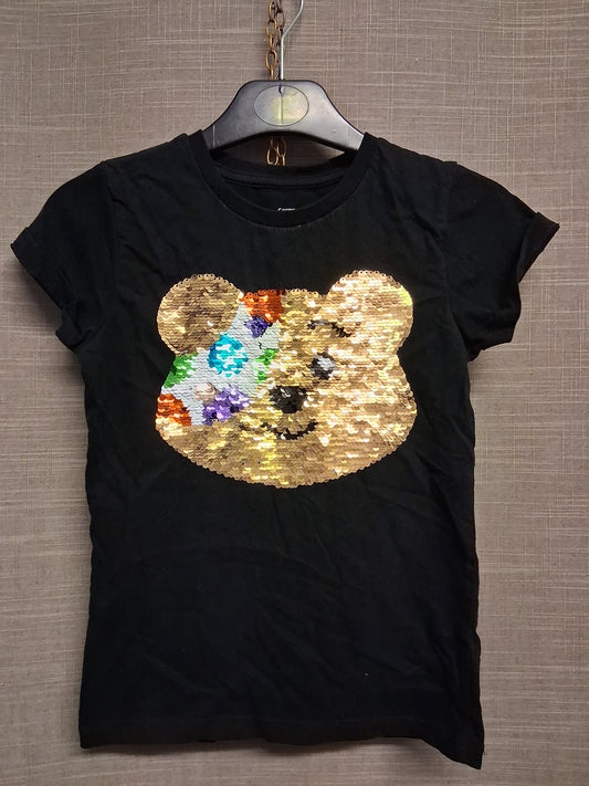 George Girls "Pudsey" Children in Need Long Sleeve 2 way Sequins Black Age 7-8 Years