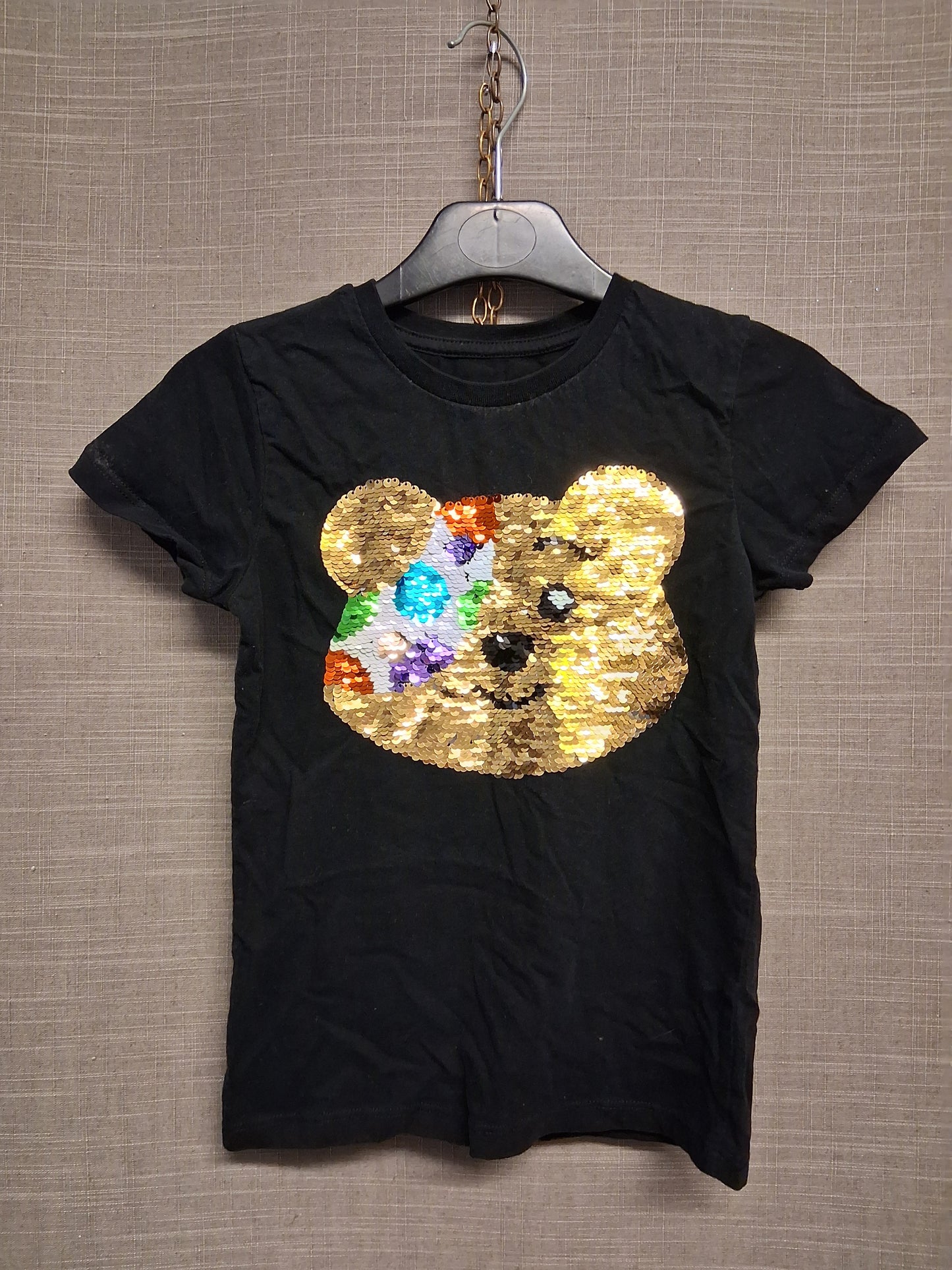 George Girls "Pudsey" Children in Need Long Sleeve 2 way Sequins Black Age 7-8 Years