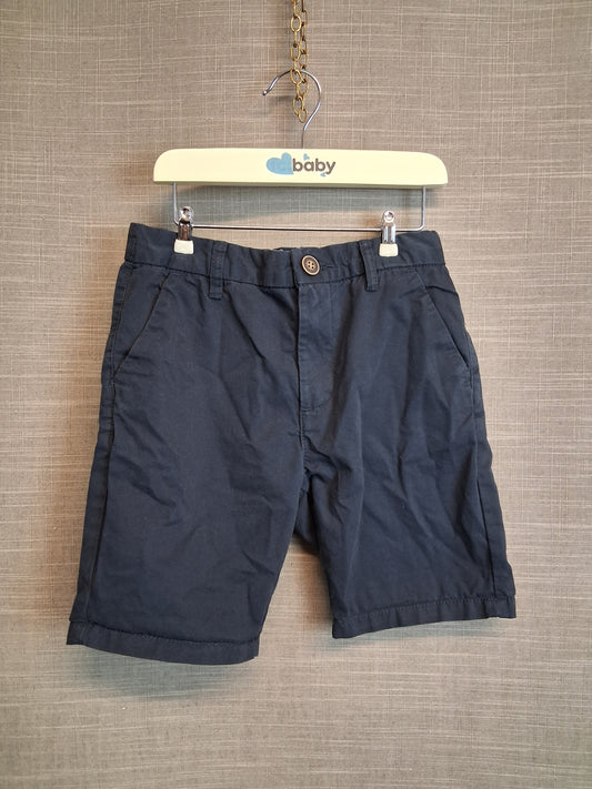 Next Boys Chino Shorts Blue Age 7 Years Adjustable Waist