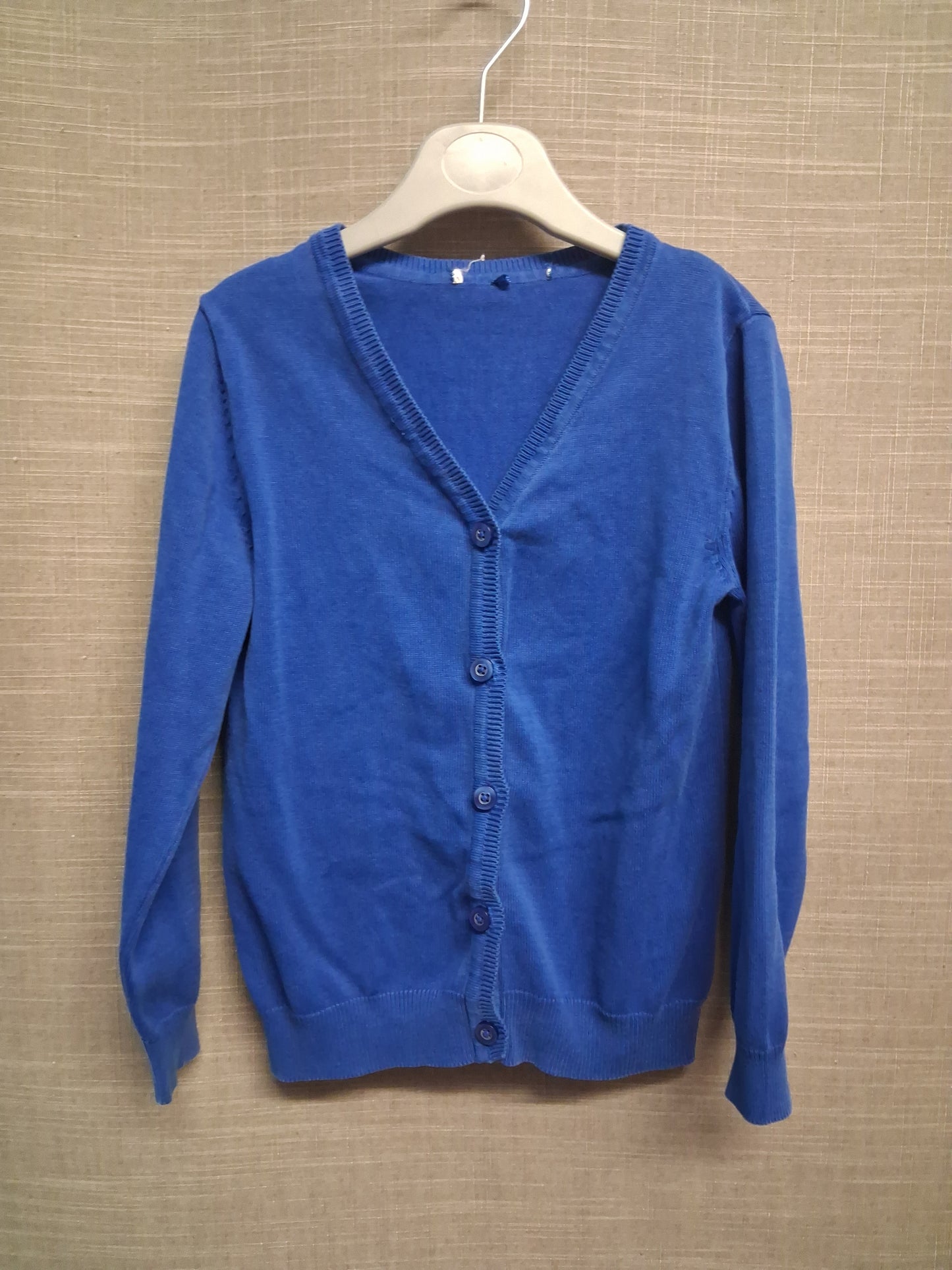 George Girls Blue V Neck School Cardigan Age 6-7 Years