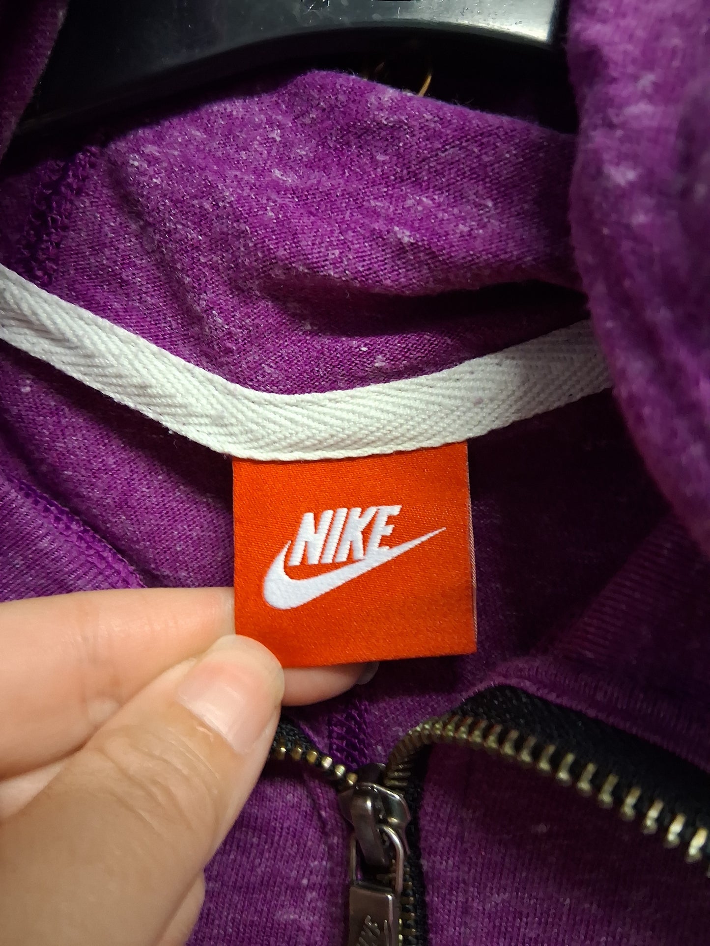 Nike Girls Purple Full Zip Hoodie Age 10-12 Years
