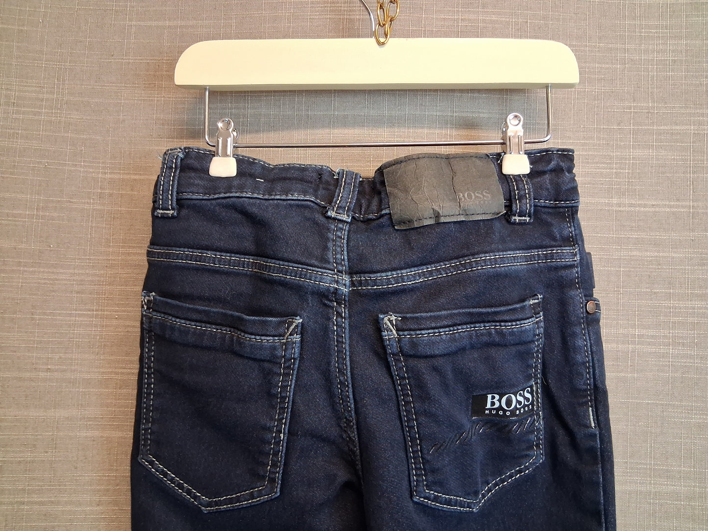 Hugo Boss Boys Skinny Jeans Darkwash Blue Adjustable Waist Age 6 Years