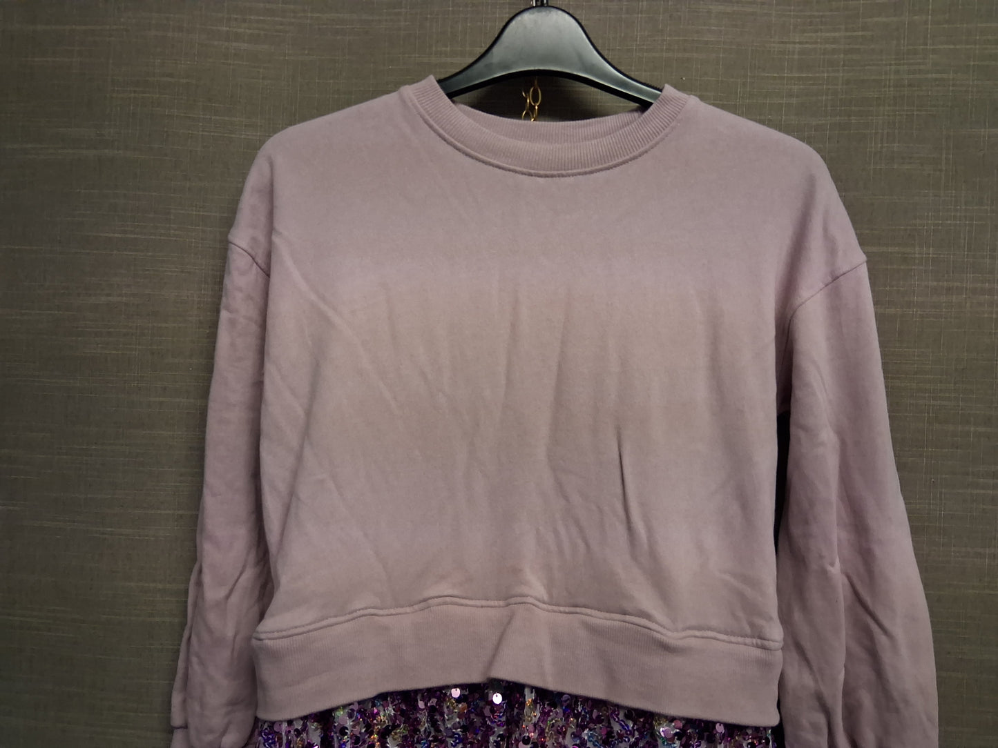 John Lewis Girls Purple Pink Sequin Jumper Dress Age 10 Years