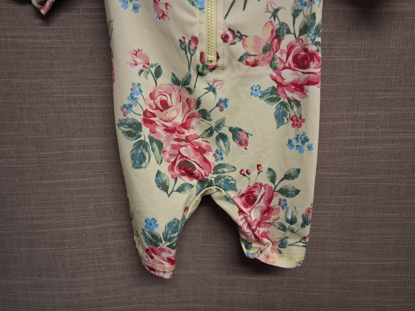 Monsoon Yellow Floral One Piece UV Swimsuit Age 3-6 Months New