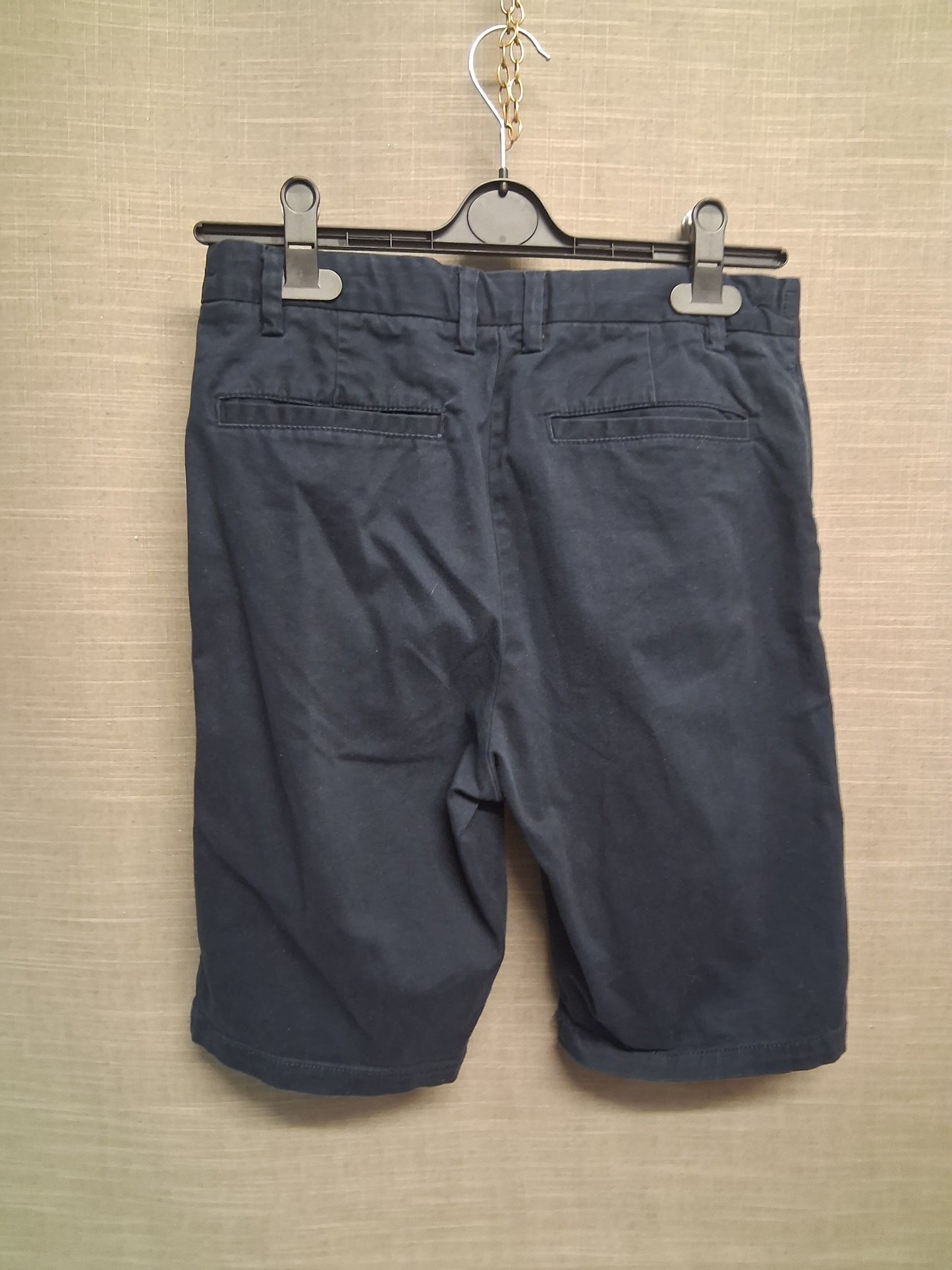 Next Navy Chino Shorts Boys Adjustable Waist Age 16 Years