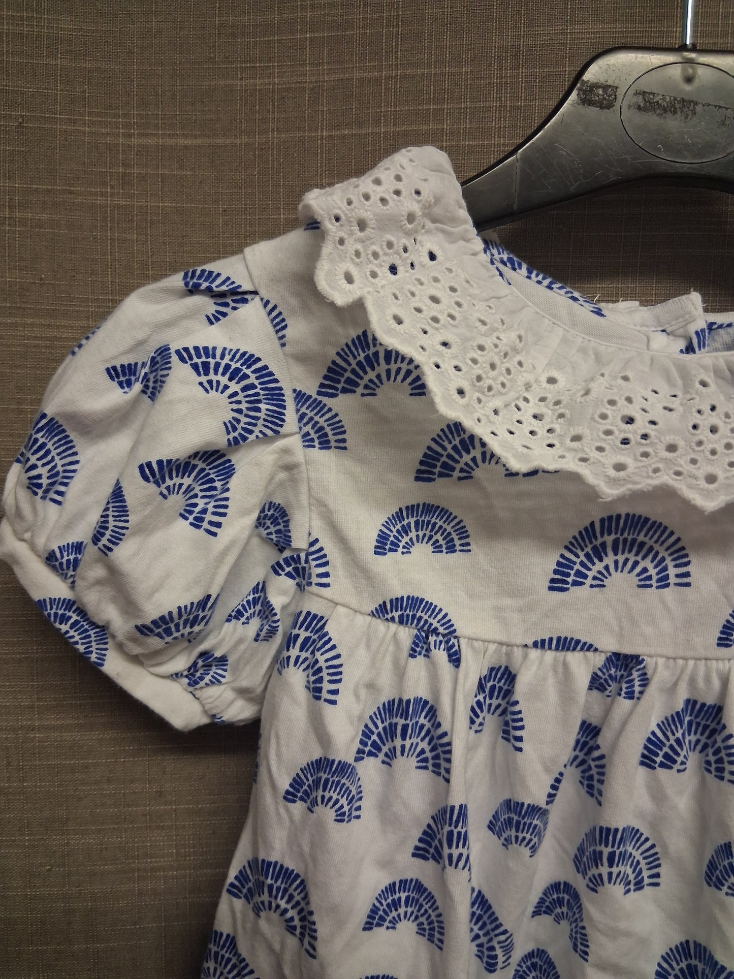 Next Girls White Blue Rainbow Print Short Sleeve T-Shirt Age 4-5 Years