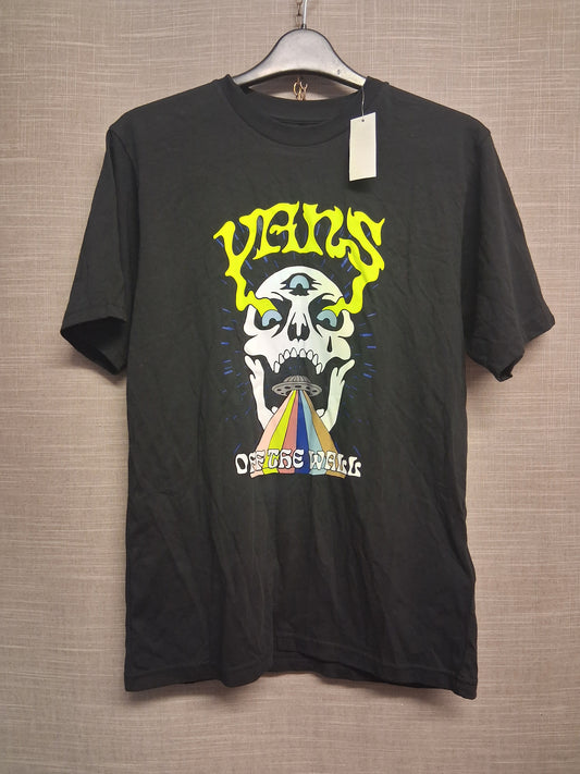 Vans Boys Black Short Sleeve Classic Fit T-Shirt Graphic Print Age 14 Years