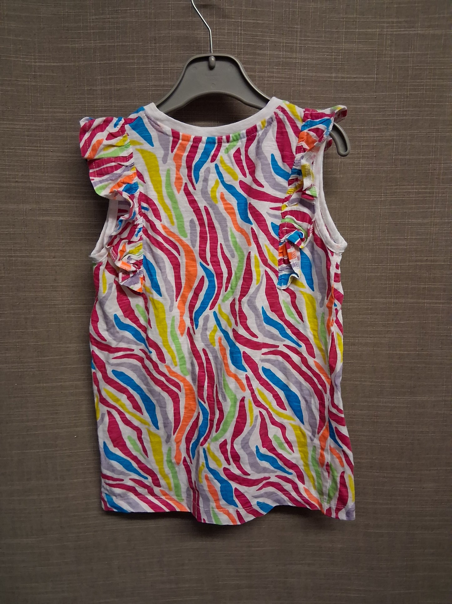 Dunes Stores Girls Multicolour Striped Sleeveless T-Shirt Age 7-8 Years