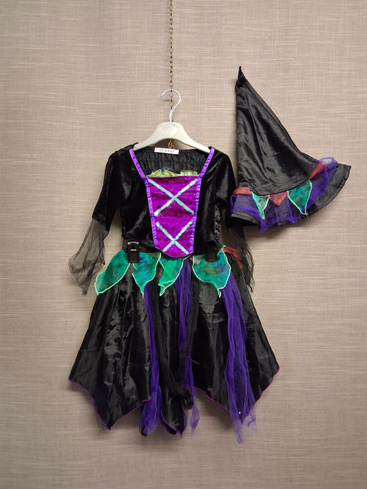 George Vintage Girls 3 Piece Halloween Witch Costume Age 3-4 Years