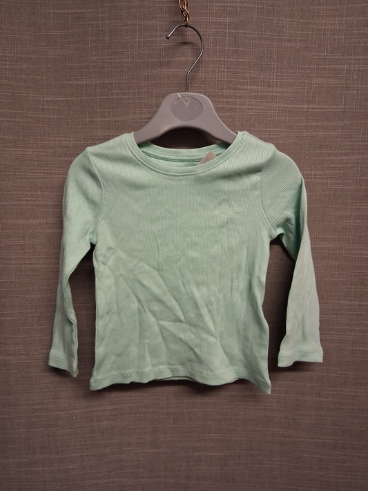Primark Green Ribbed Long Sleeve T-Shirt Age 12-18 Months New