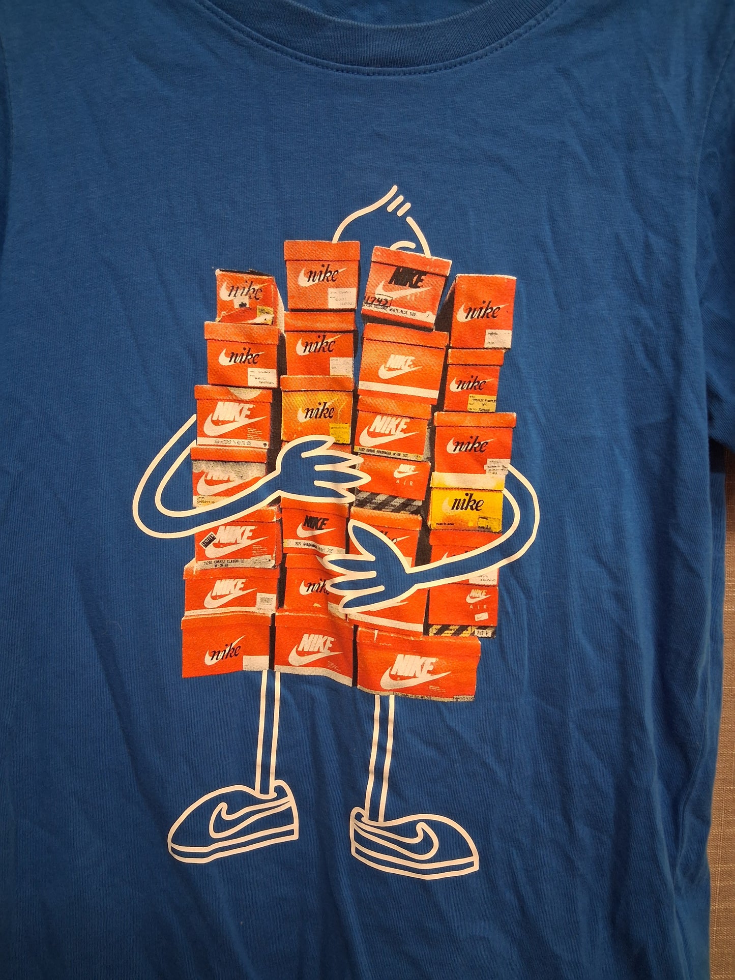 Nike T-Shirt Boys Blue Short Sleeve Graphic Age 6-8 Years