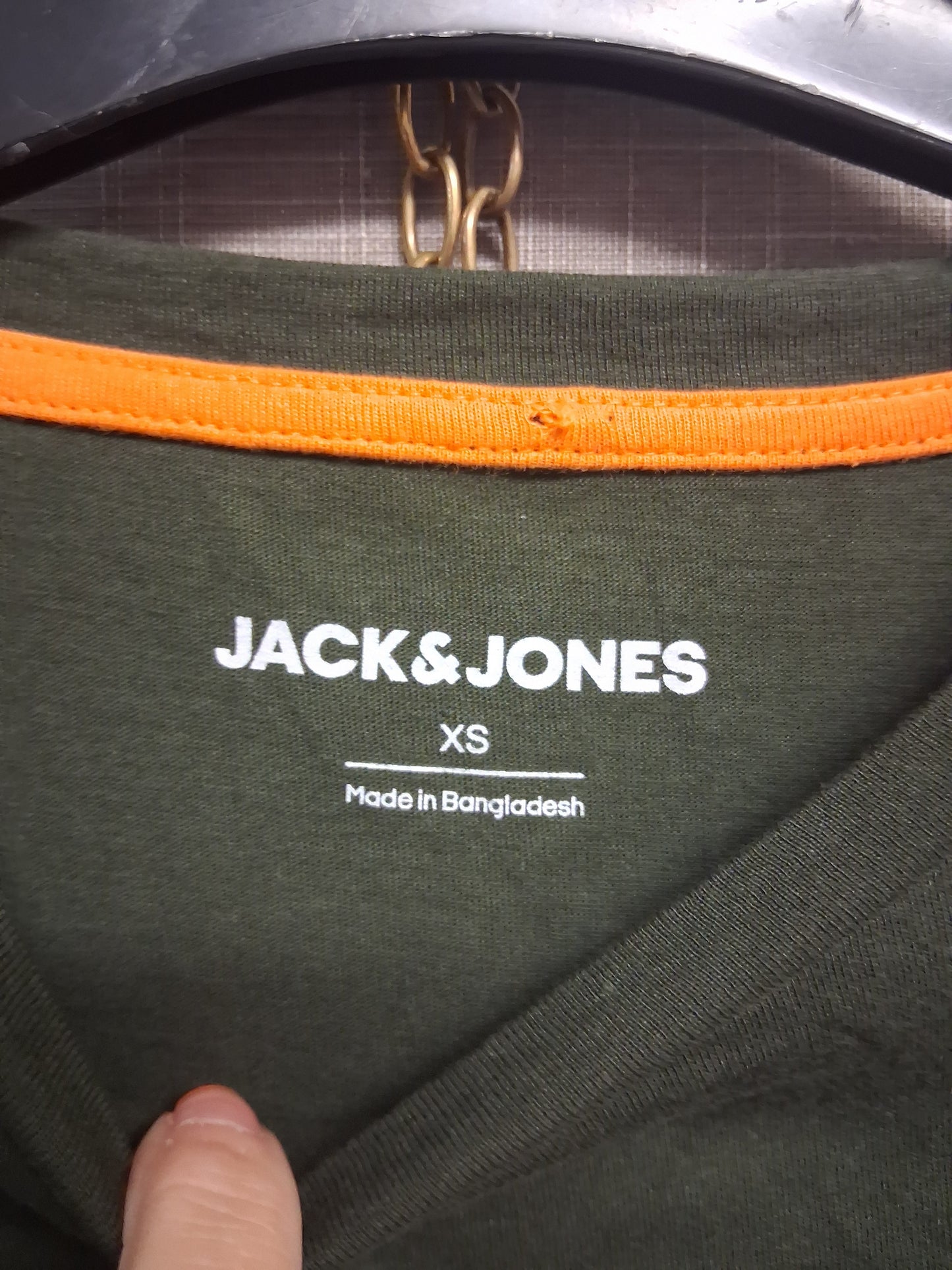 Jack&Jones Green Short Sleeve T-Shirt Graphic Print Size XS Teen