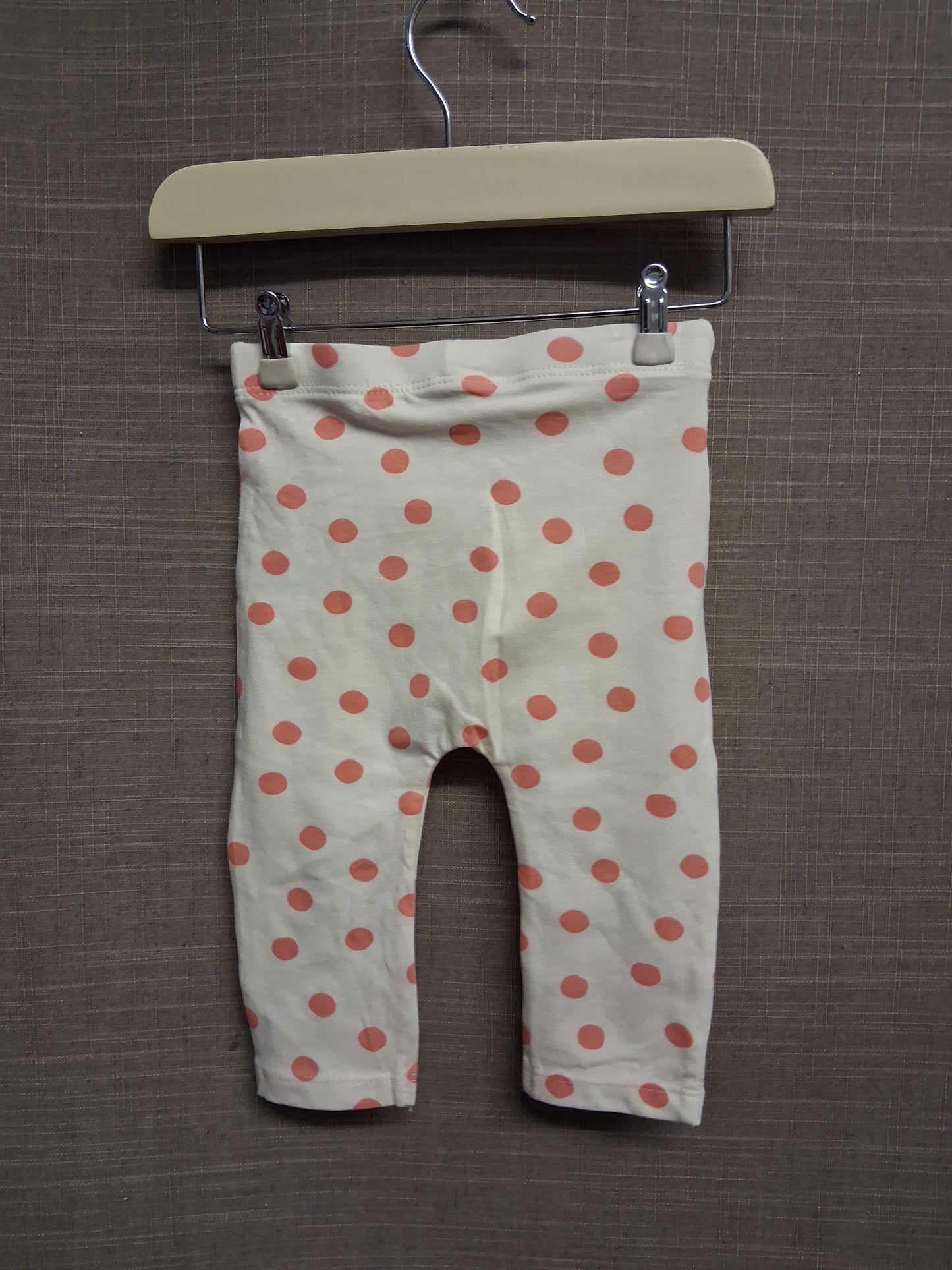 Matalan Girls White Pink Spotty Leggings Age 0-3 Months