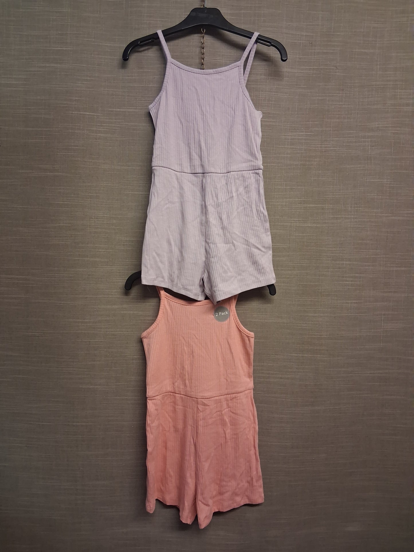 George Girls Playsuit 2 Pack Lilac and Peach Jersey Age 6-7 Years