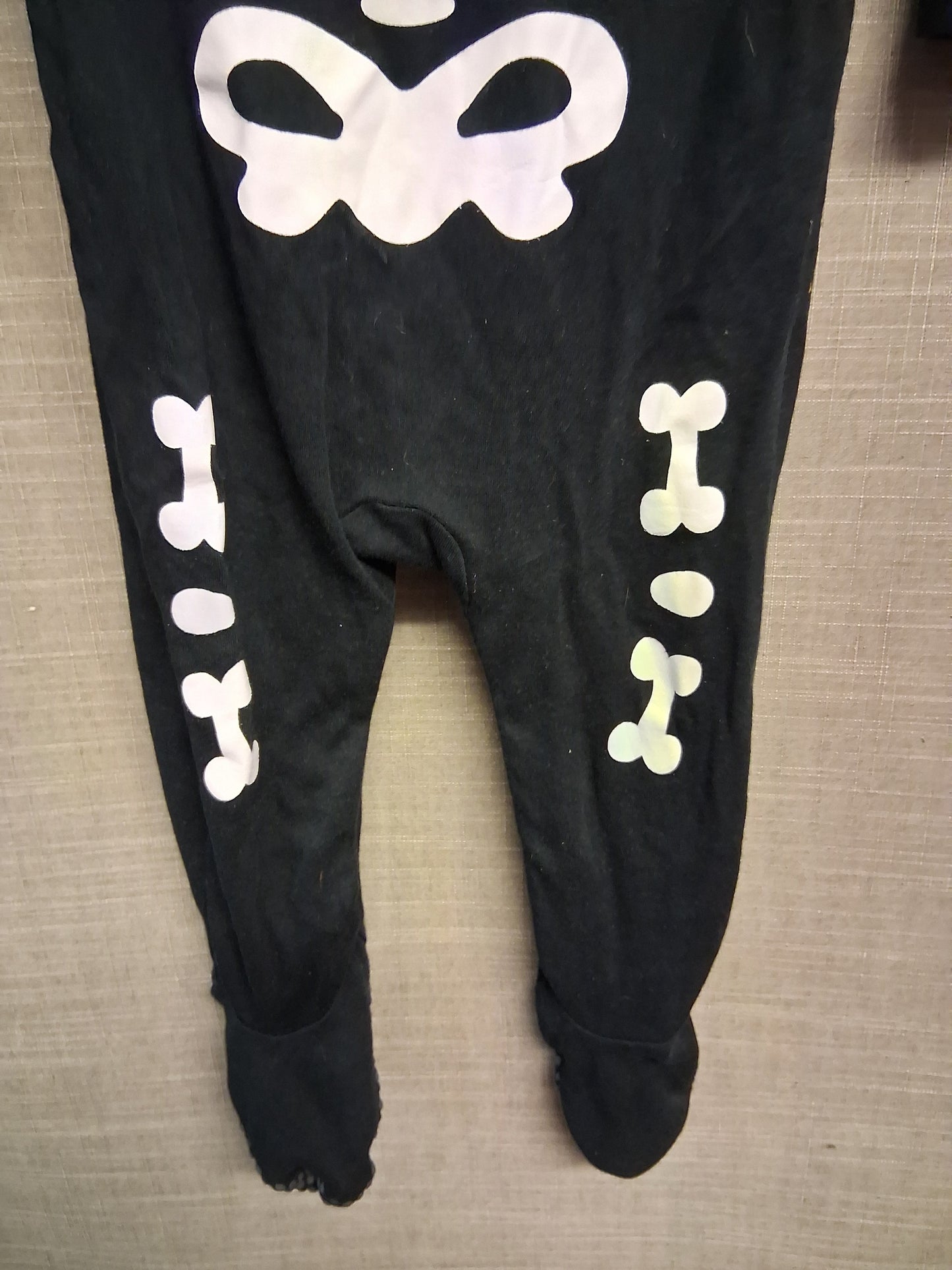 George Boy Halloween Skeleton Costume Age 9-12 Months Jersey 100% Cotton