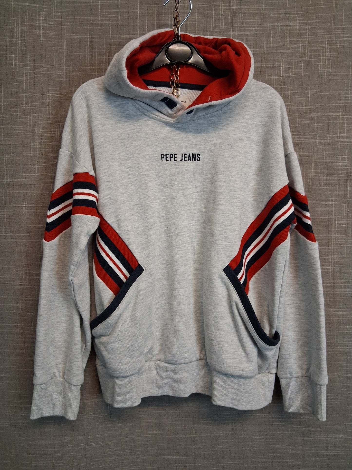 Pepe Jeans Girls Grey Jersey Hoodie Jumper Age 16 Years
