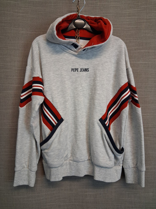 Pepe Jeans Girls Grey Jersey Hoodie Jumper Age 16 Years
