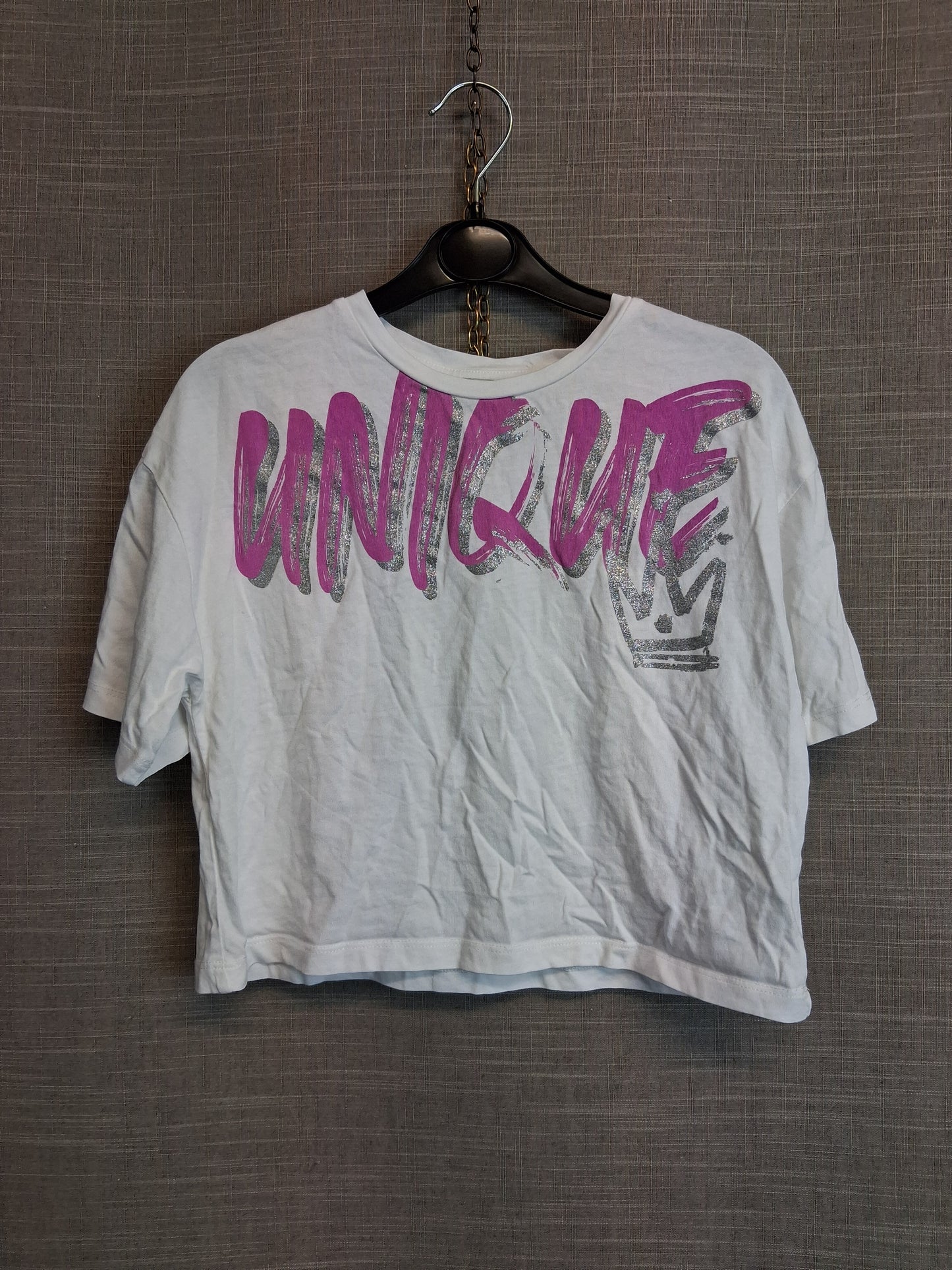 River Island Girls Cropped T-Shirt Short Sleeve Age 9-10 Years