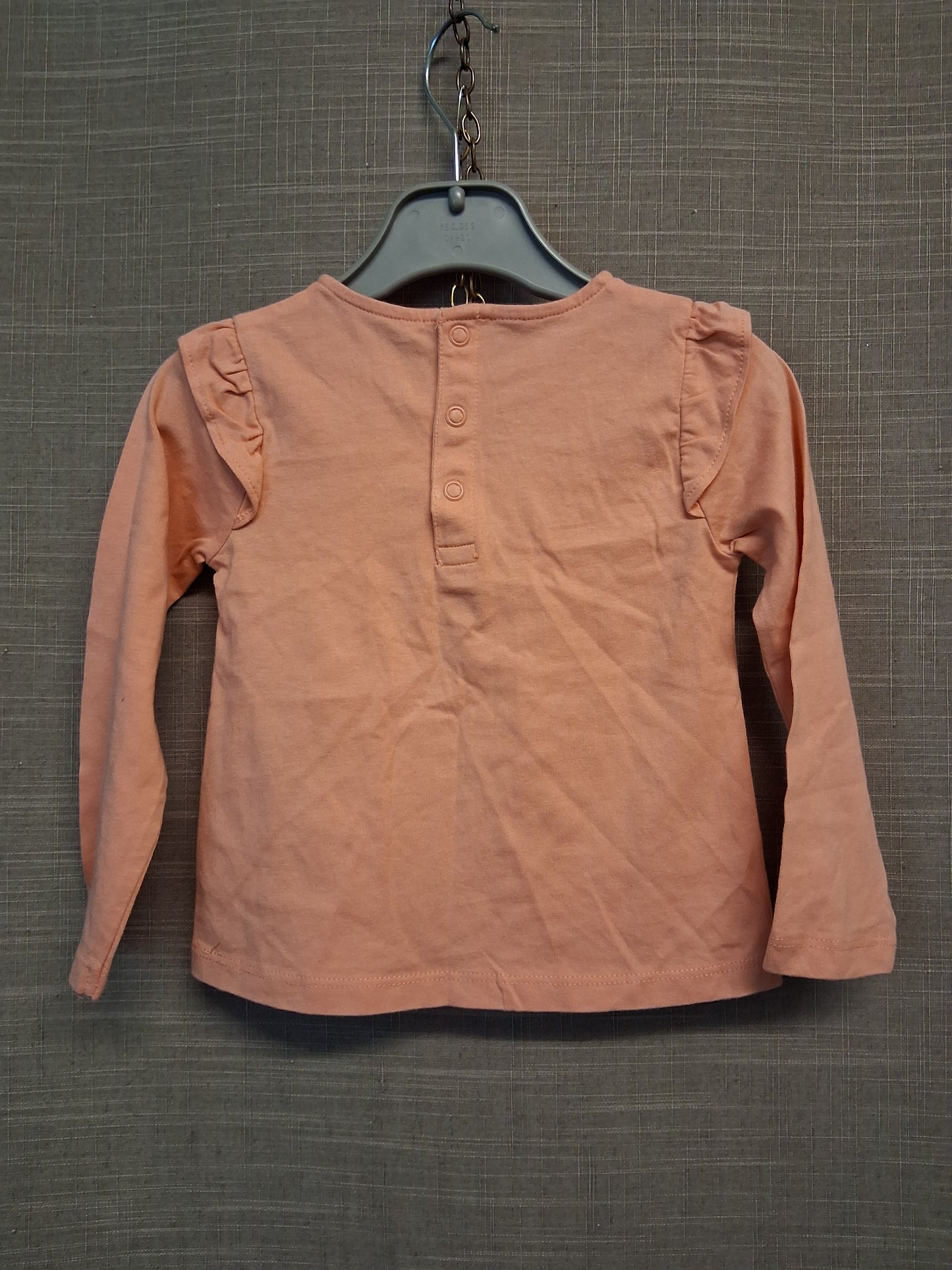 TU Girls Orange Long Sleeve Top Age 9-12 Months Jersey