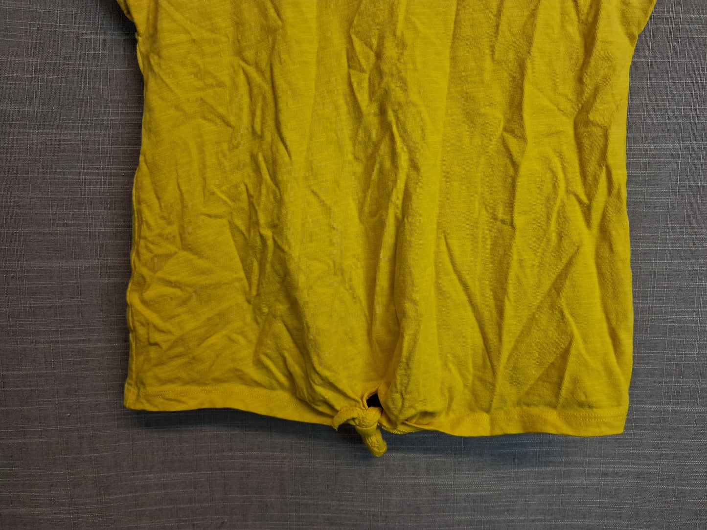 Next Girls Yellow Tie Front Cap Sleeve T-Shirt Age 4-5 Years