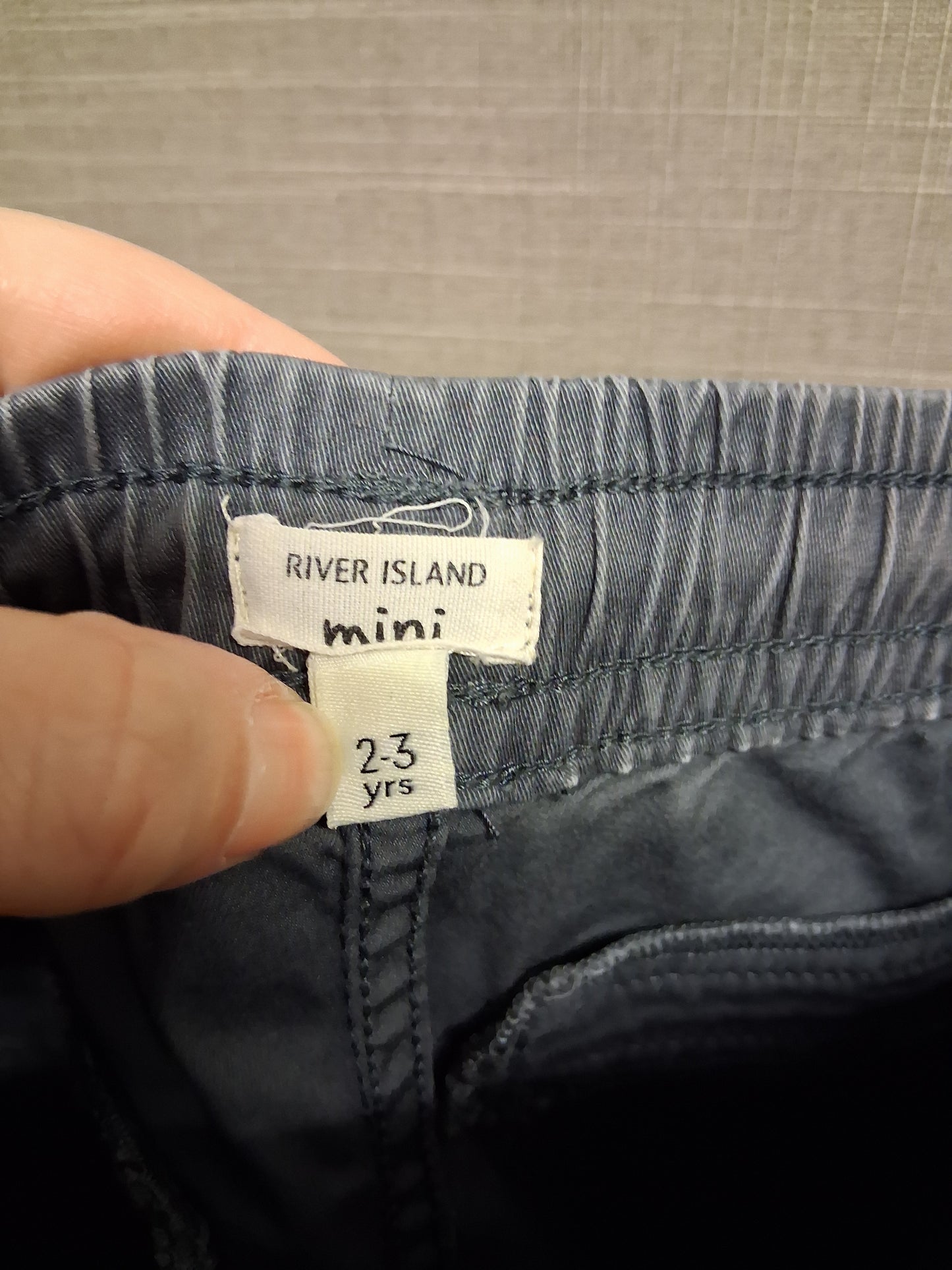 River Island Grey Cargo Trousers Age 2-3 Years