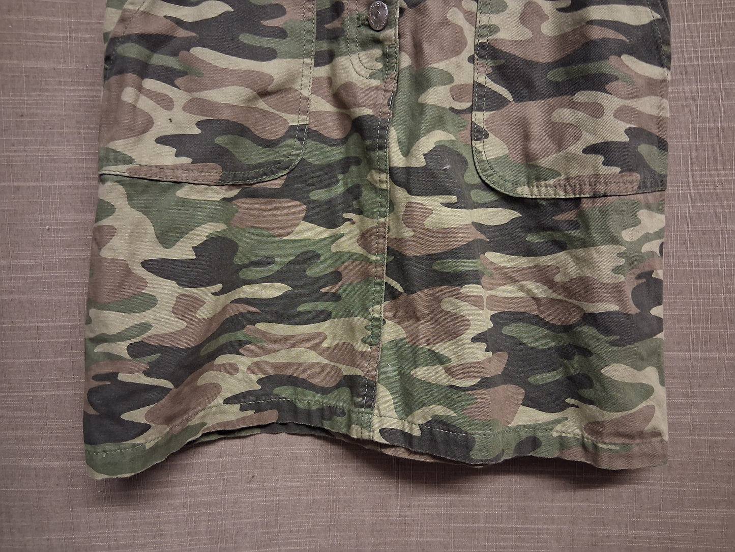 Matalan Girls Camouflage Denim Skirt Elastic Waist Age 12 Years